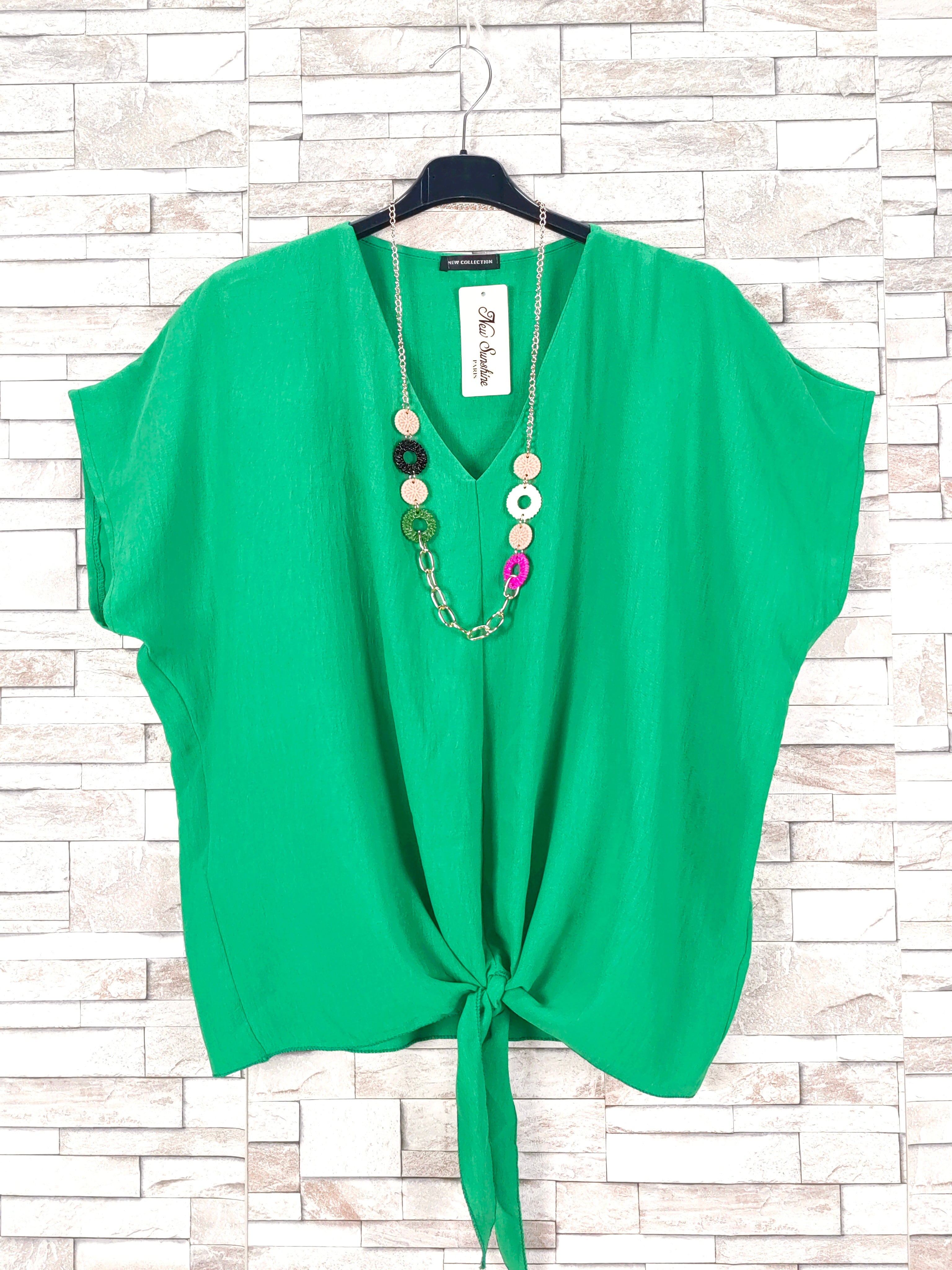 Top oversize col v et manches courtes (x9)