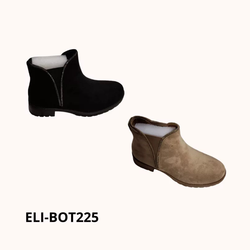 Bottines en daim détails brillant (x12)