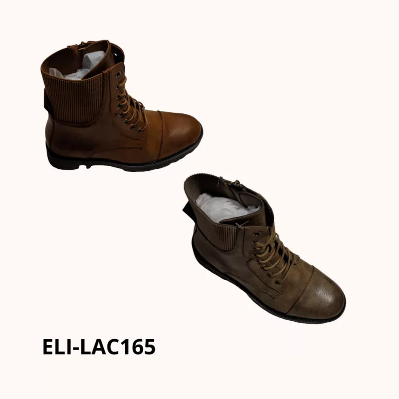 Bottines cuire à lacets (x12)