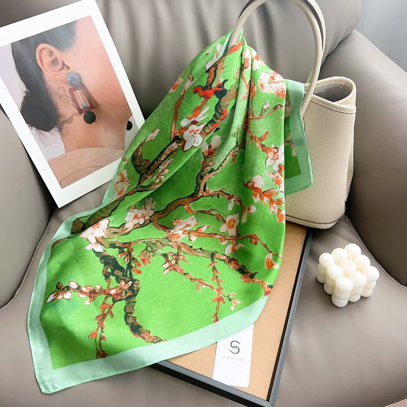 Foulard Carré touche soie 70cmx70cm (x12)#2