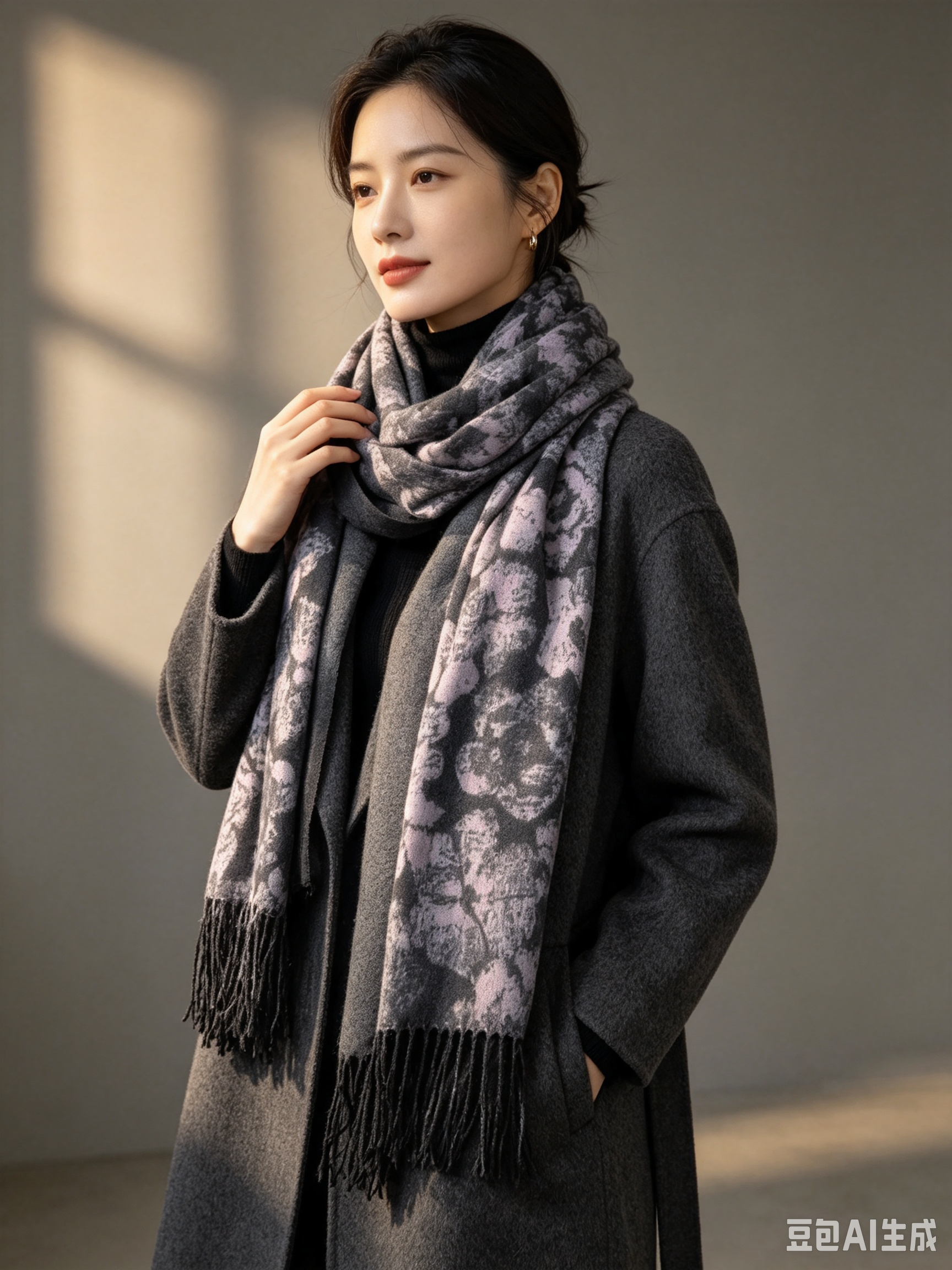 Écharpe longue florale à franges pour femme(x12)#59