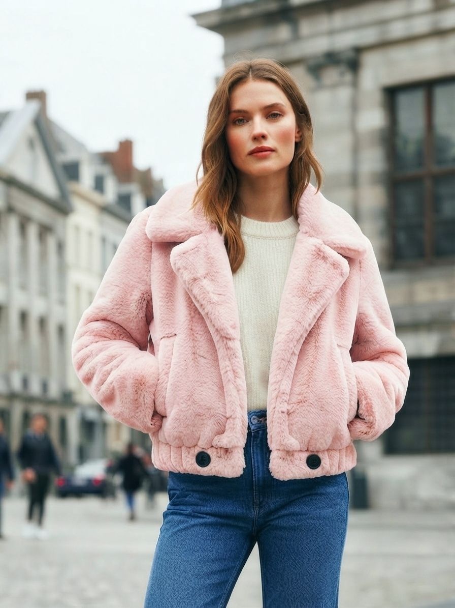Manteau Fausse Fourrure Courte (x5)