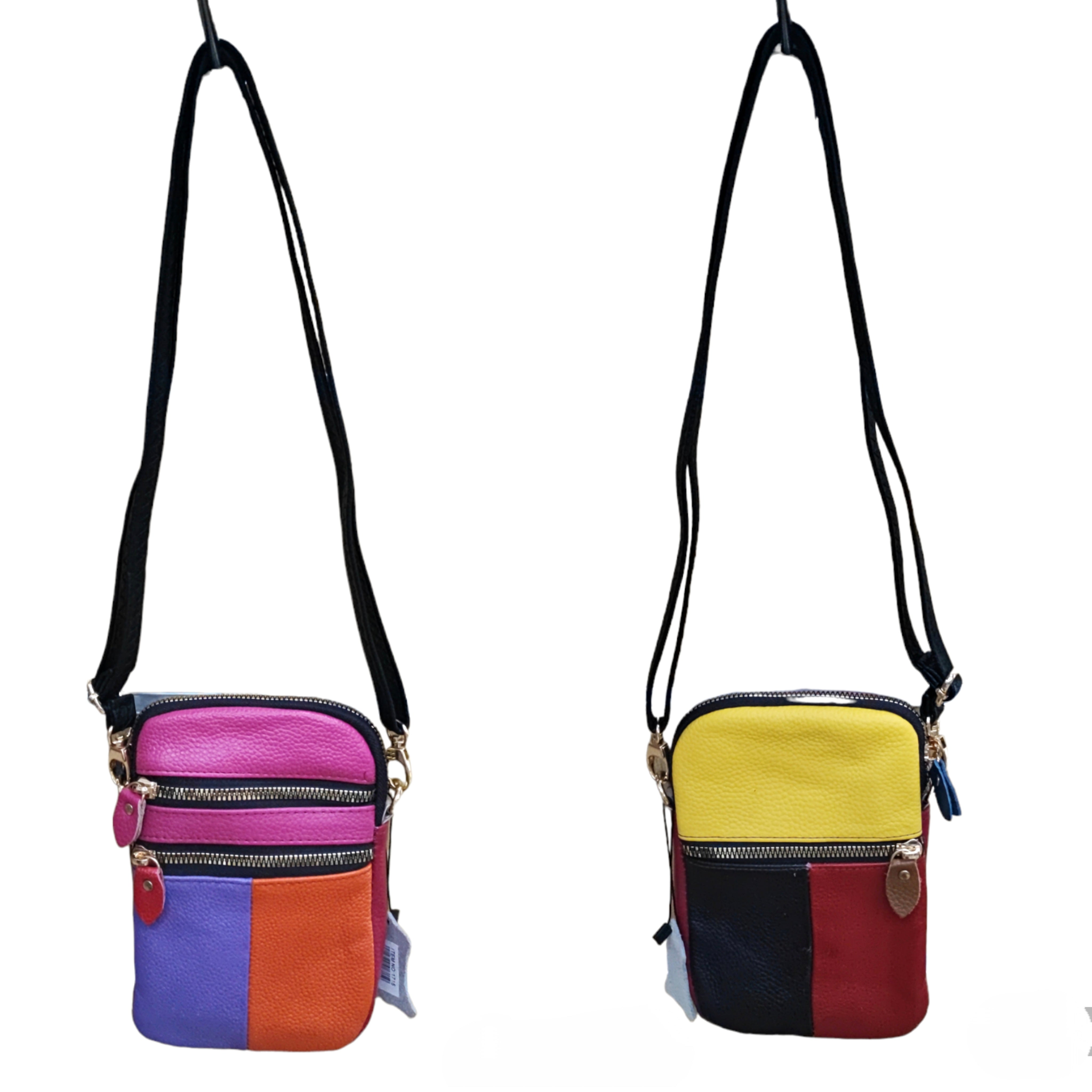 Sac multicouleur- Cuir véritable couleur (X6)