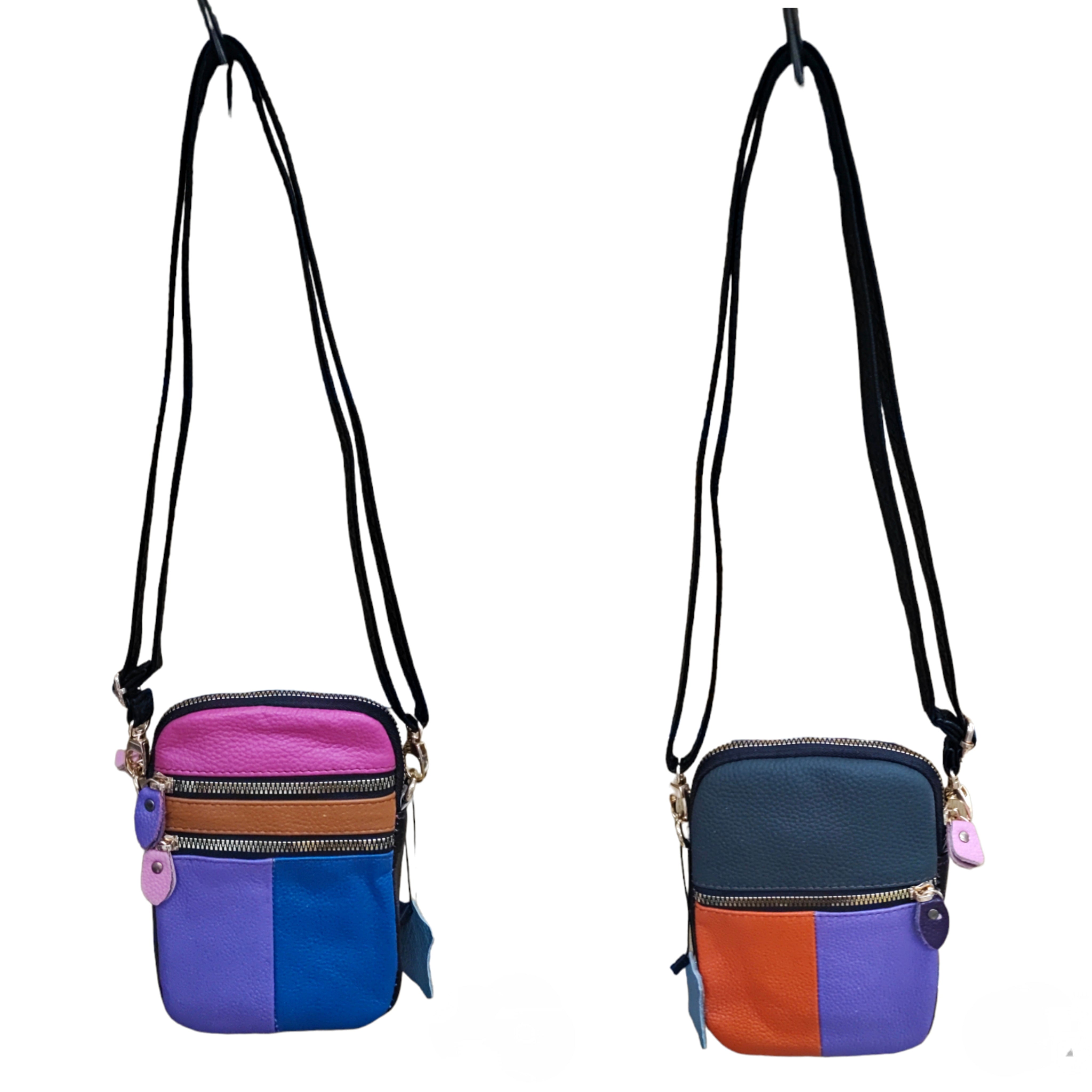 Sac multicouleur- Cuir véritable couleur (X6)