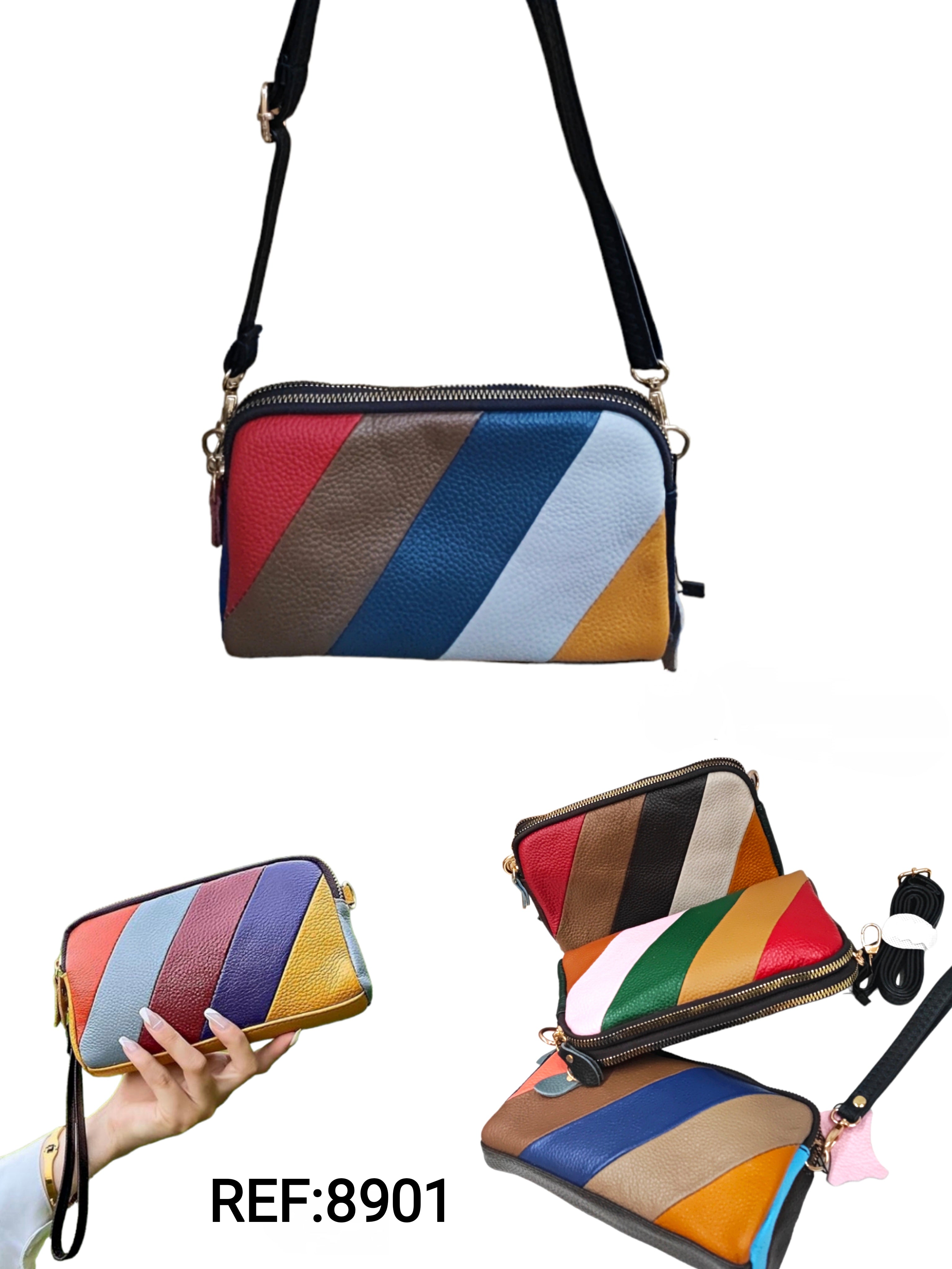 Sac porte monnaie- Cuir véritable couleur dégradé (X6)