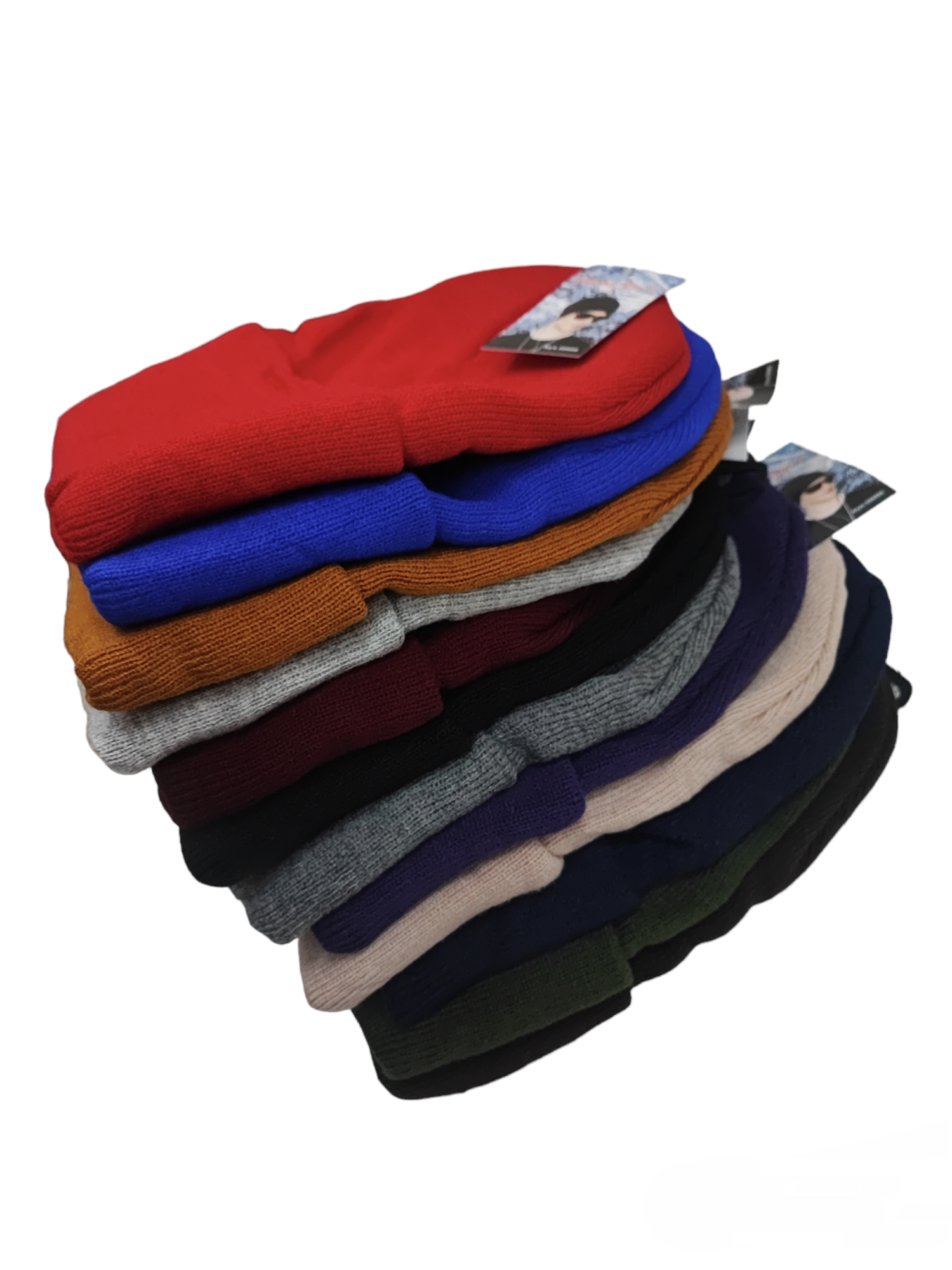 Bonnet tricot simple (x12) #3-1