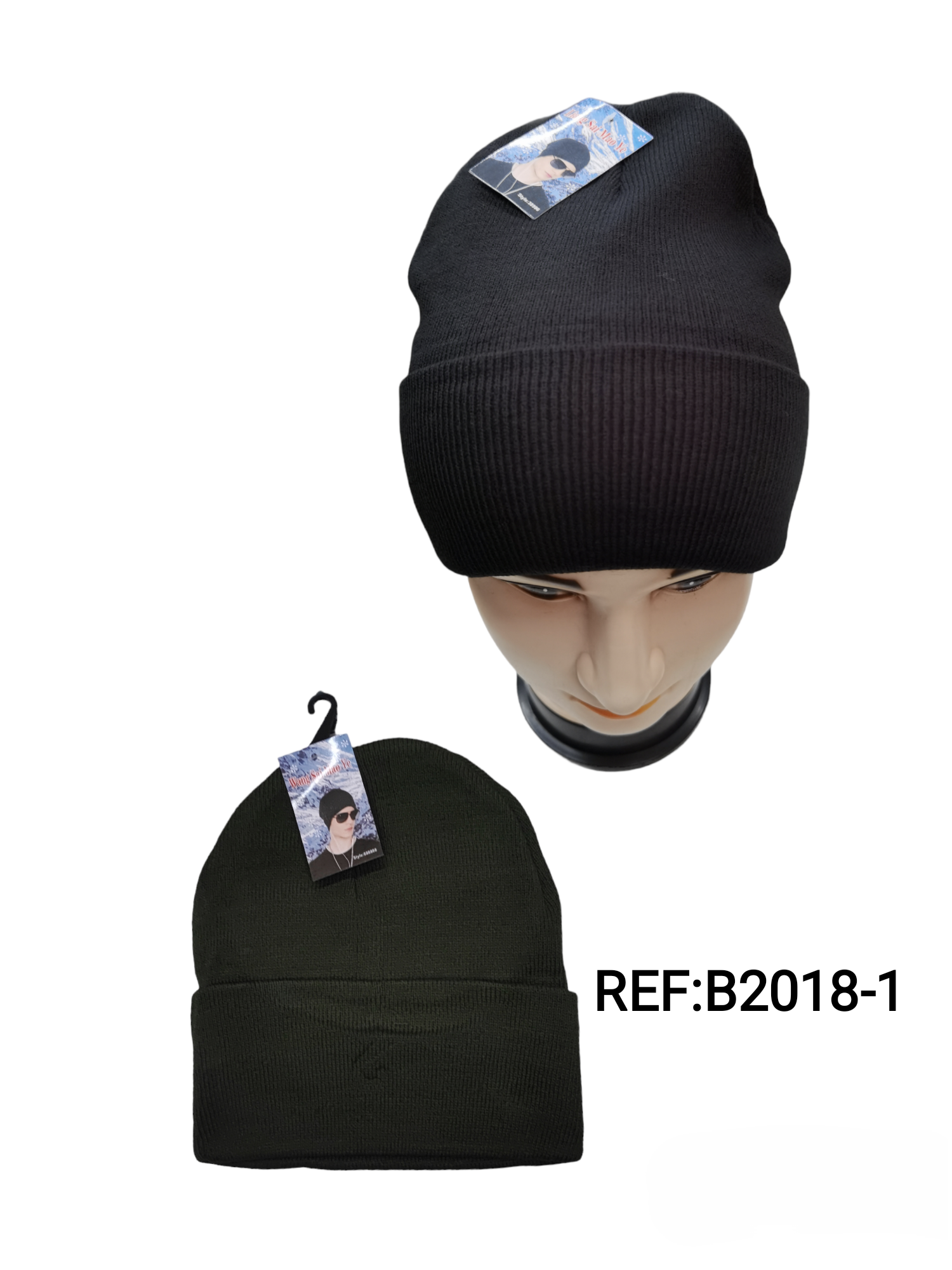 Bonnet noir simple (x12)