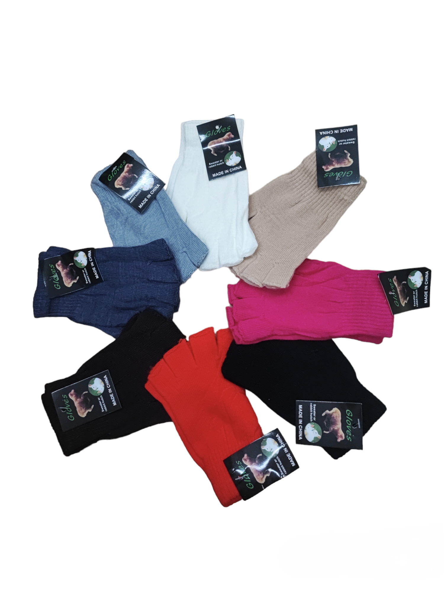 Mitaines gants femme couleur Simple (x12)F35