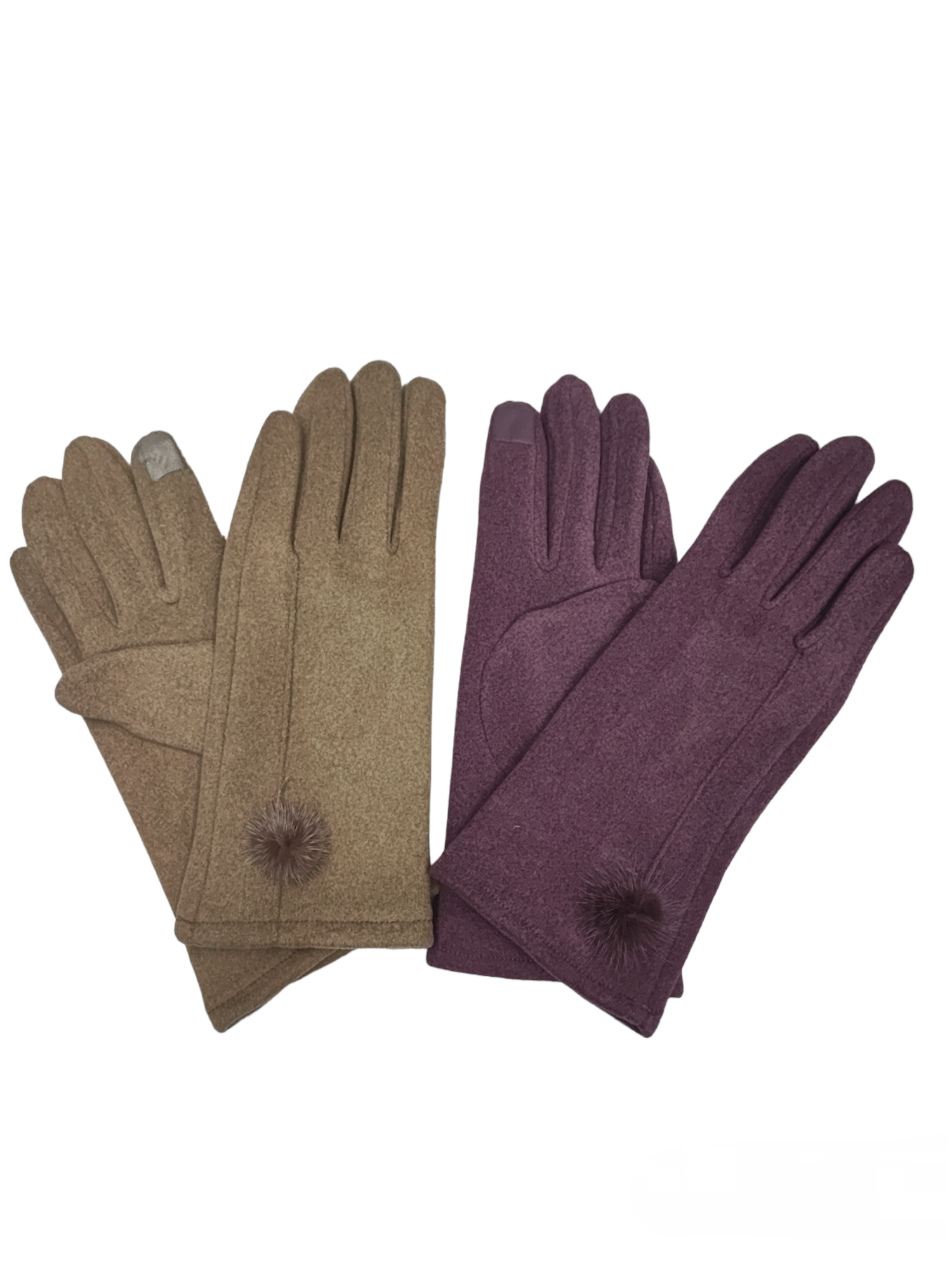 Gants tactiles pompon (x12)#20