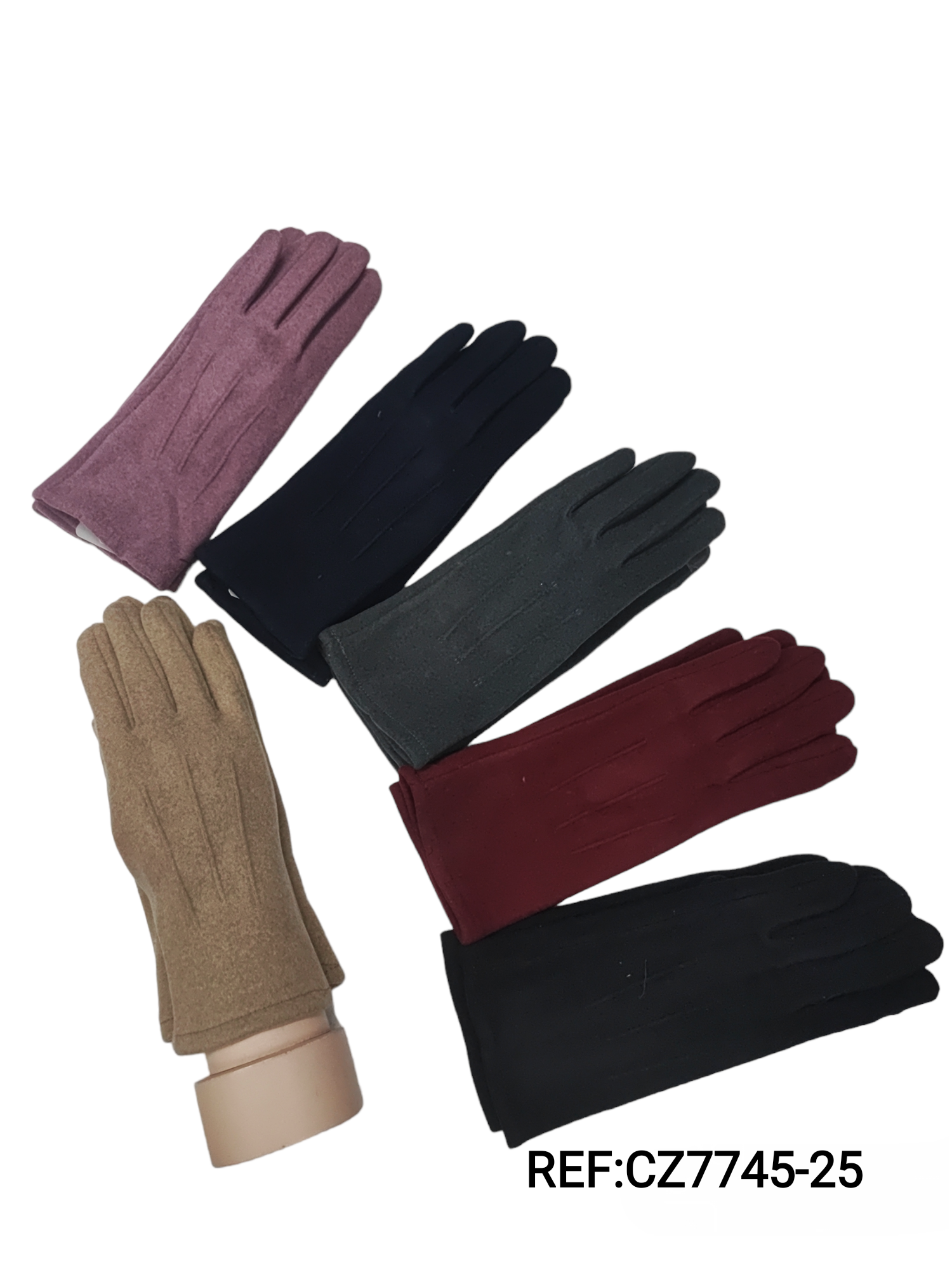 Gants tactiles effet tweed femme (x12) #25