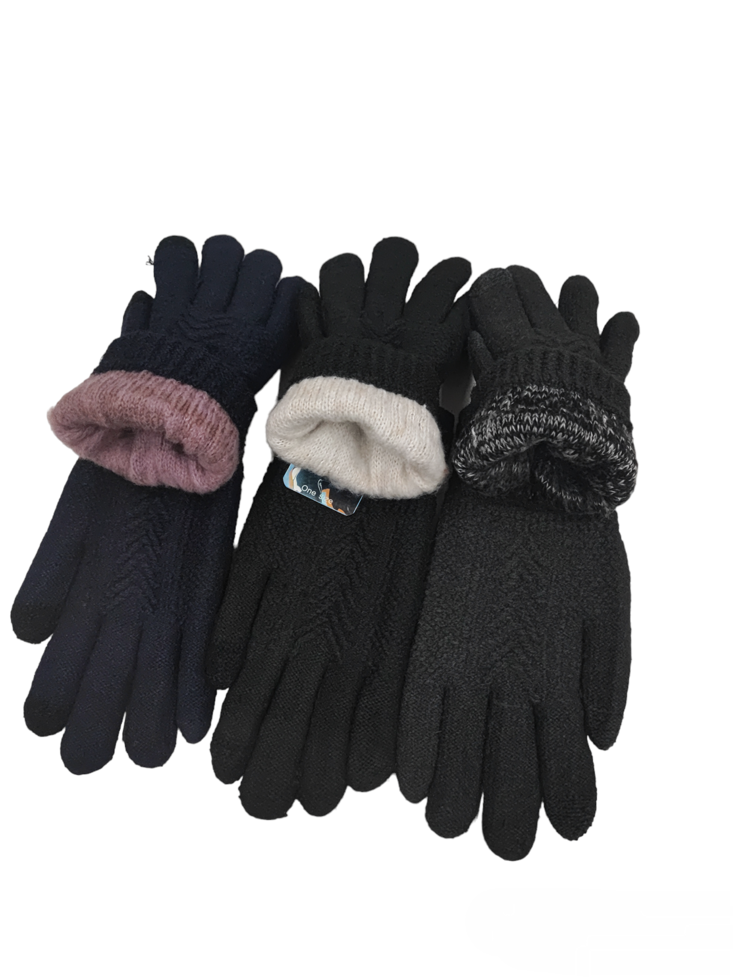 Gants homme tricotés tactiles (x12) H4