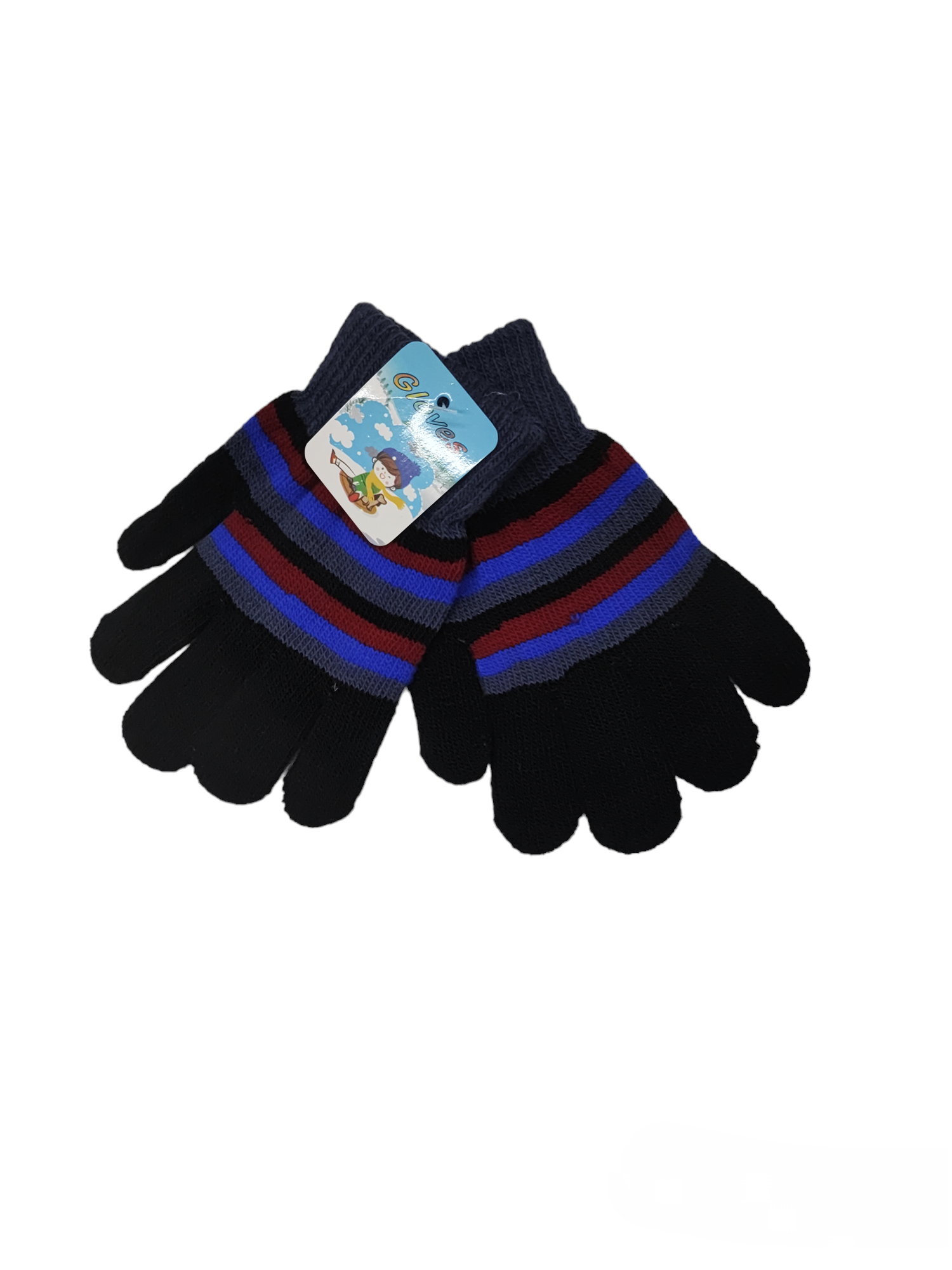 Gants enfant rayé 4/9ans (x12) E22
