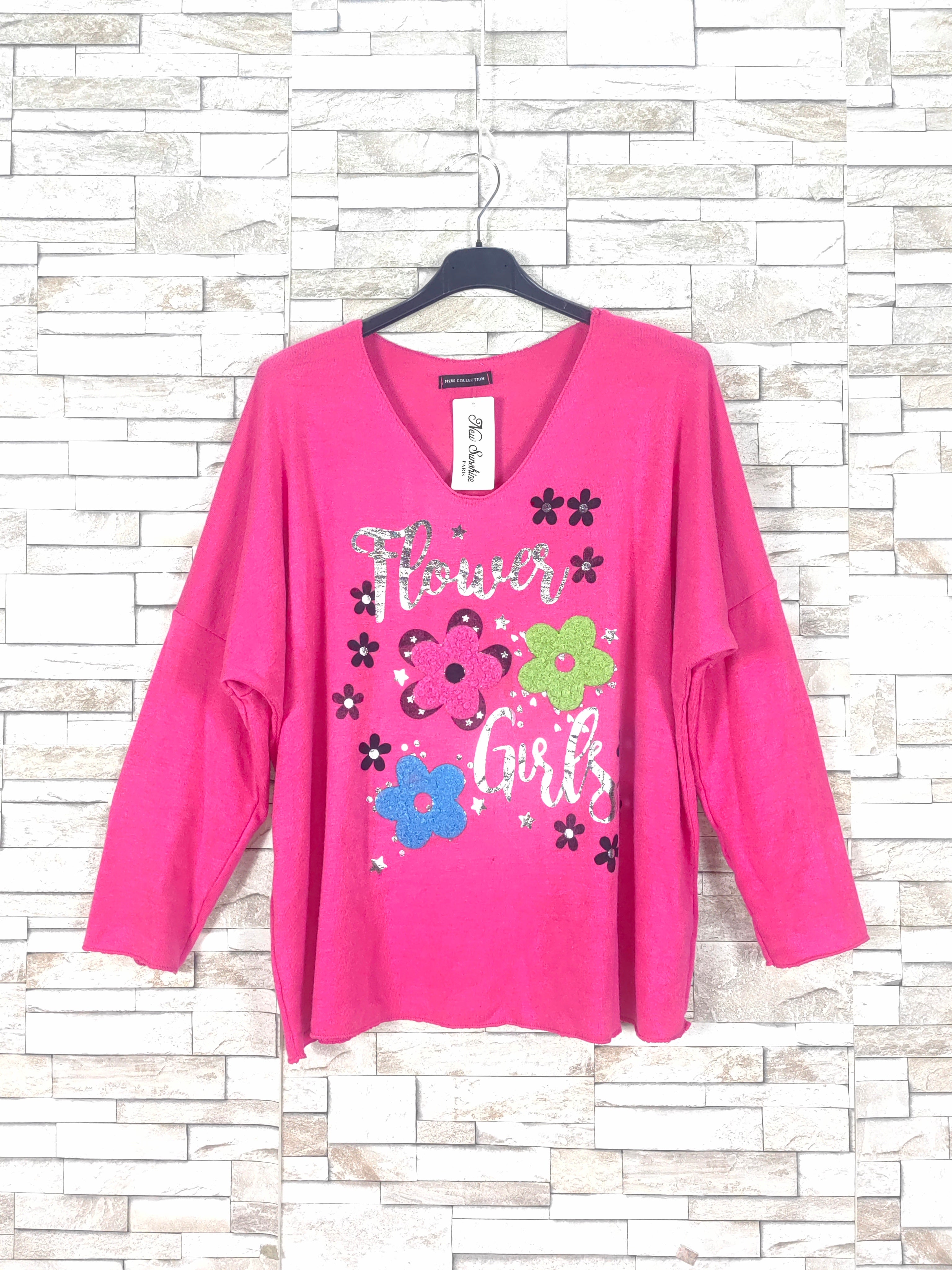 T-shirt oversize manches longues imprimé (x9)