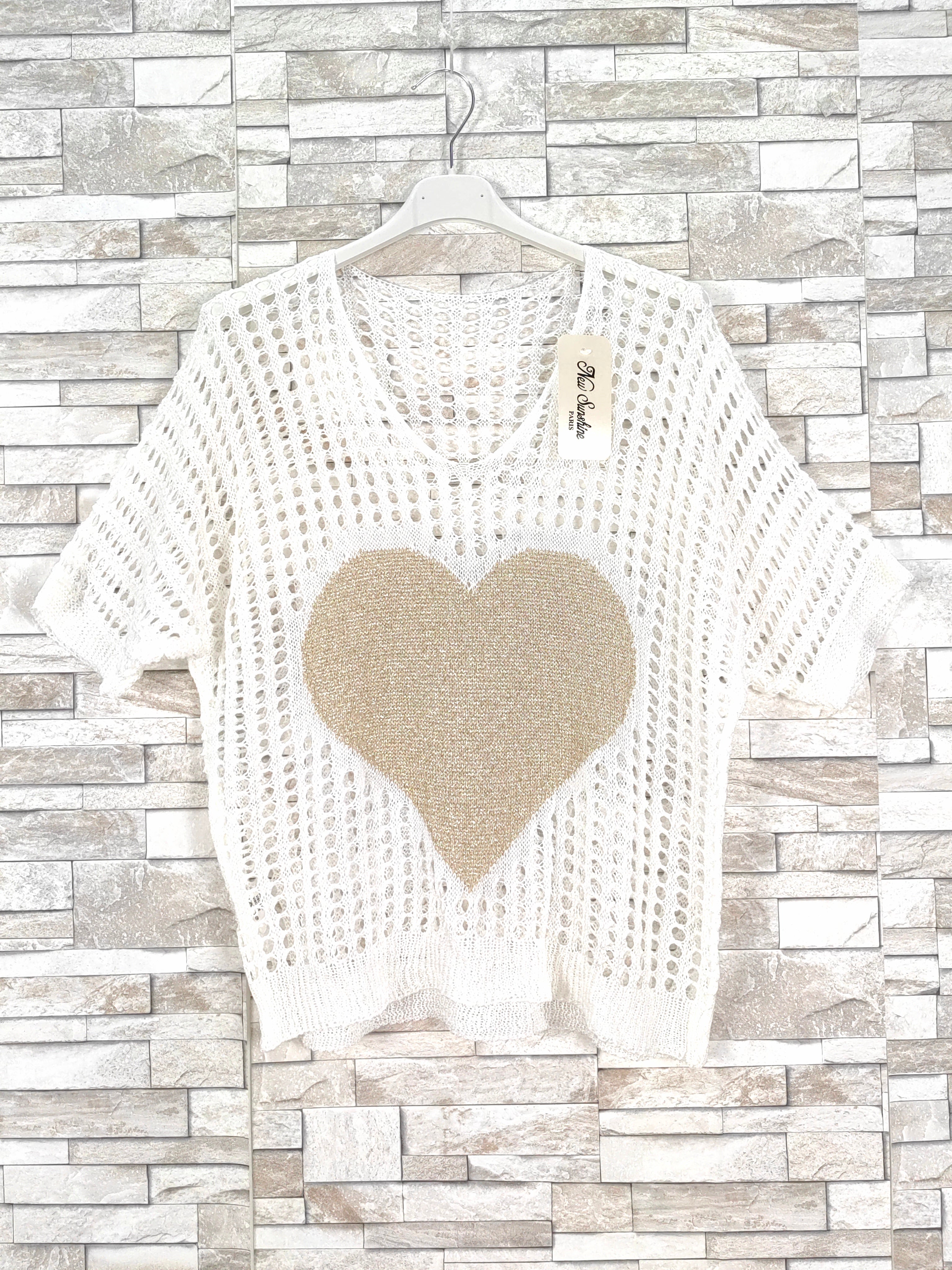 Top crochet coeur (x9)