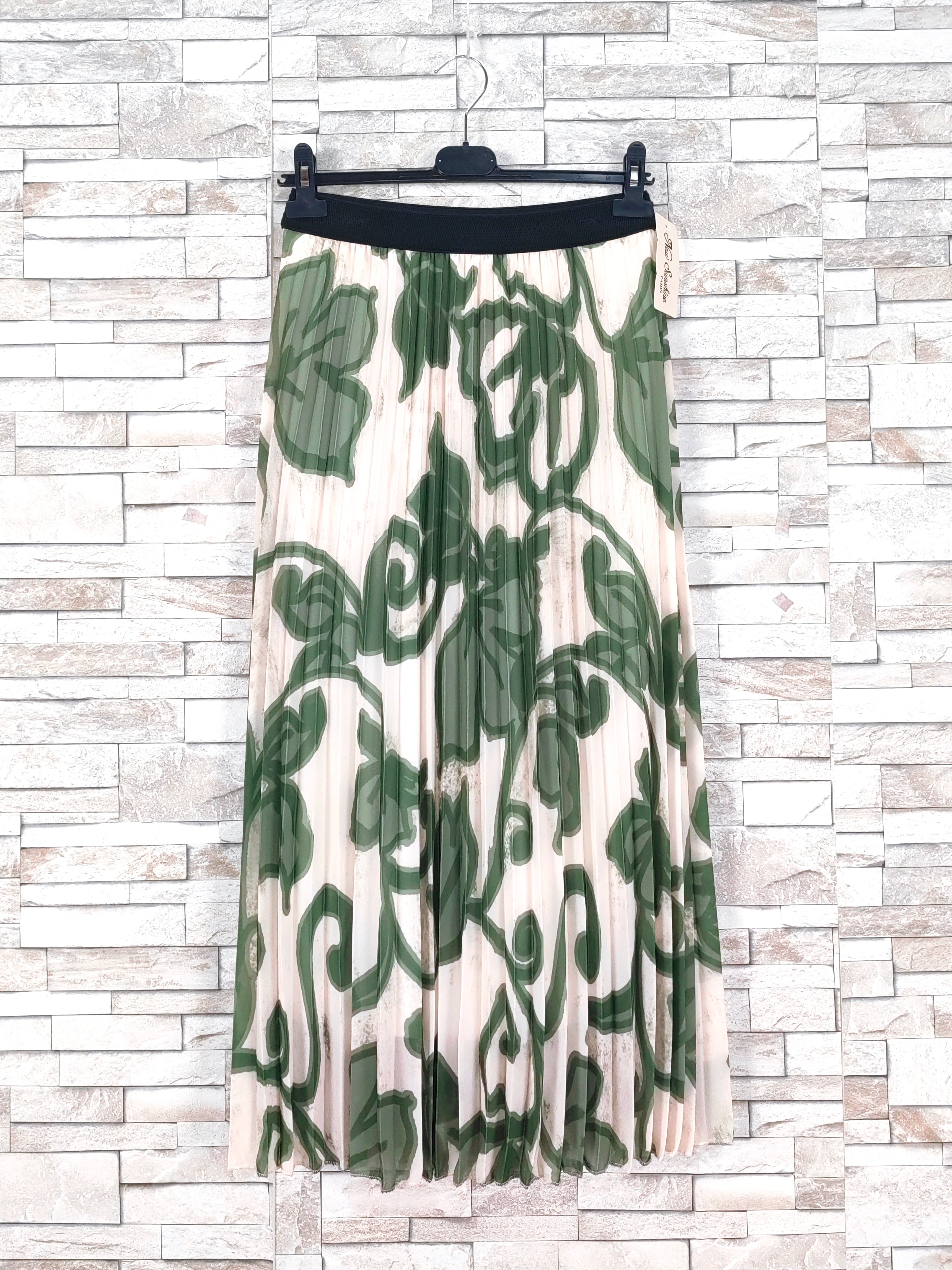 Jupe longue plissée imprimée (x6)