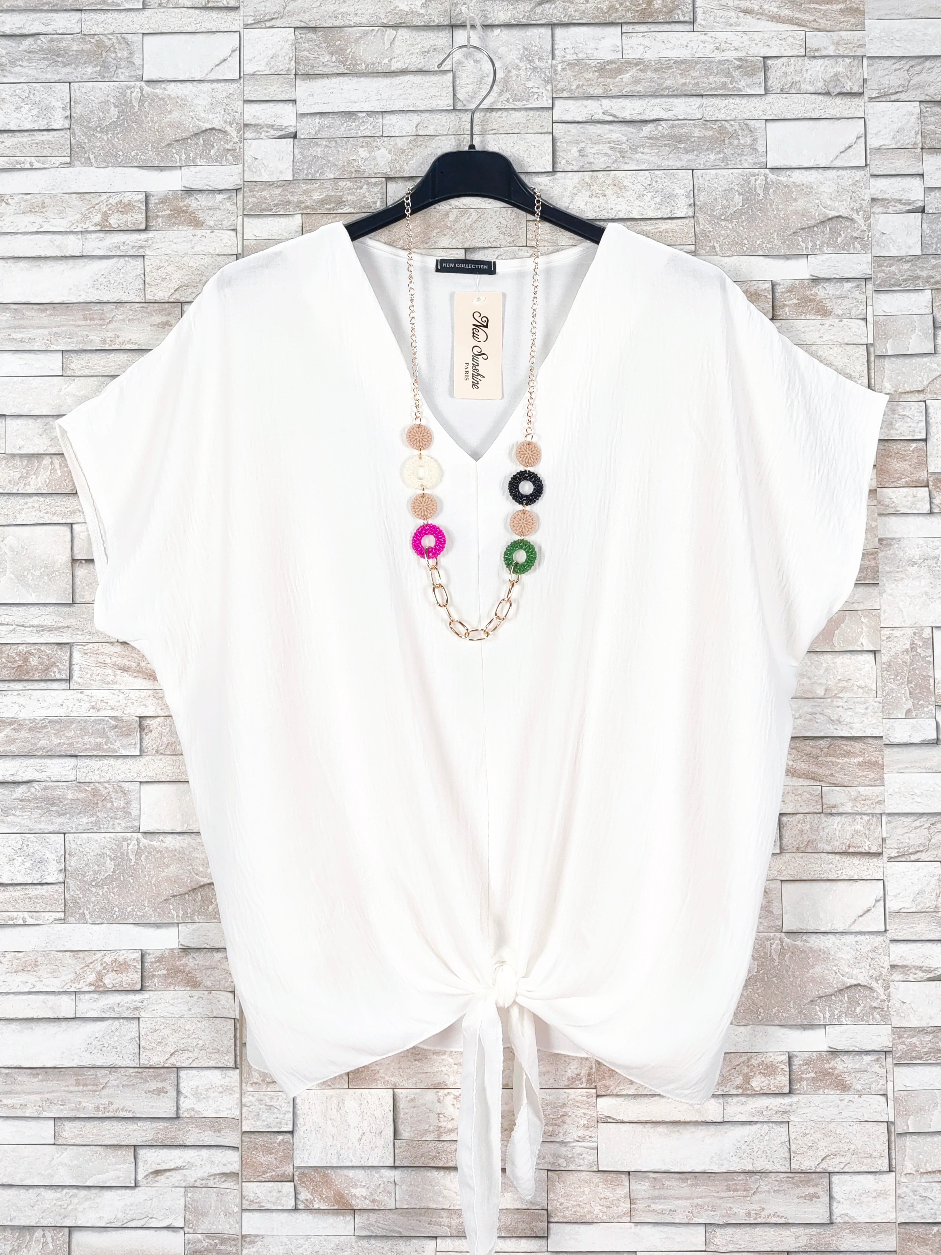 Top oversize col v et manches courtes (x9)