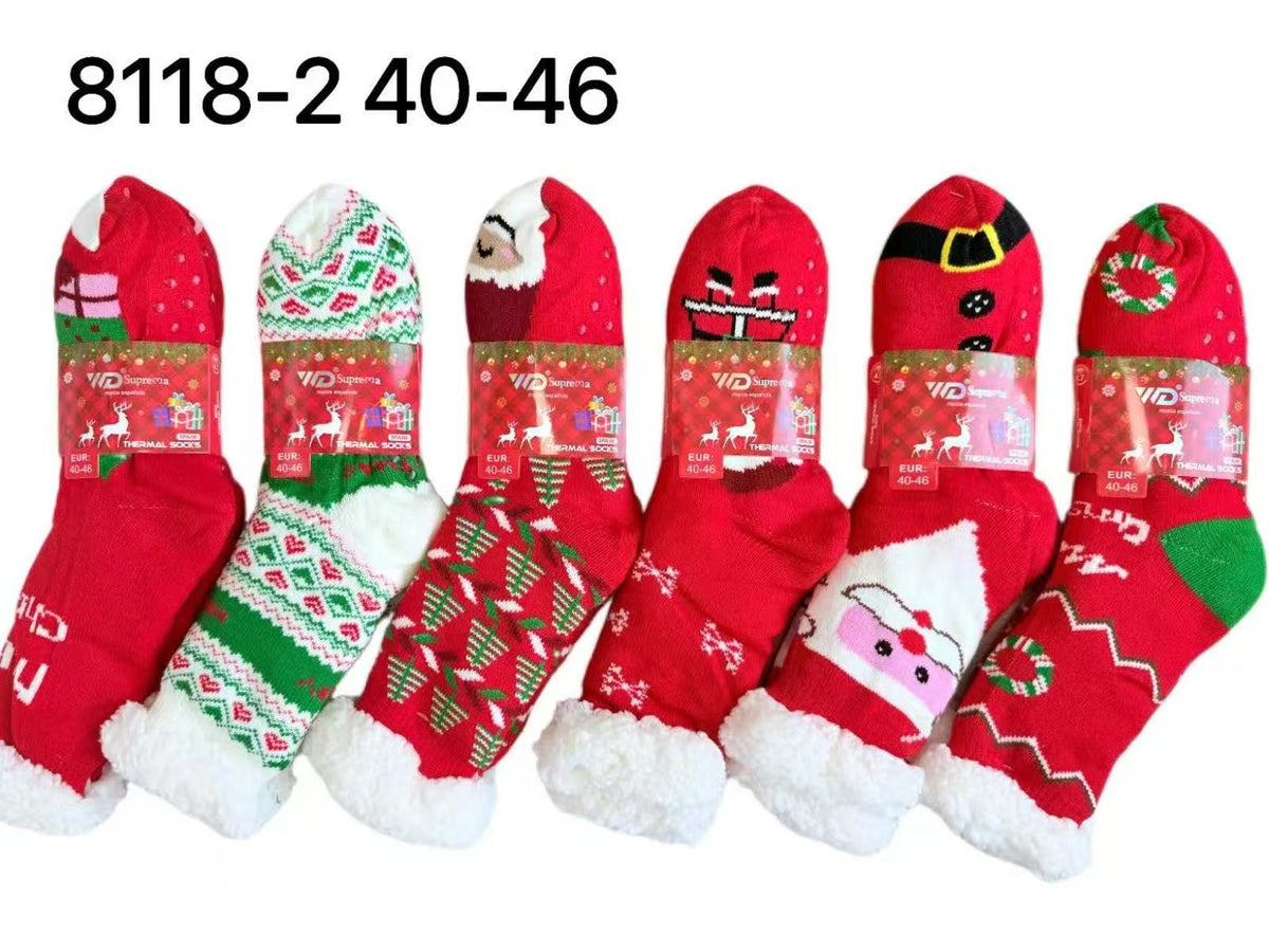 Chausettes chaussons Noël Homme (x12)8118