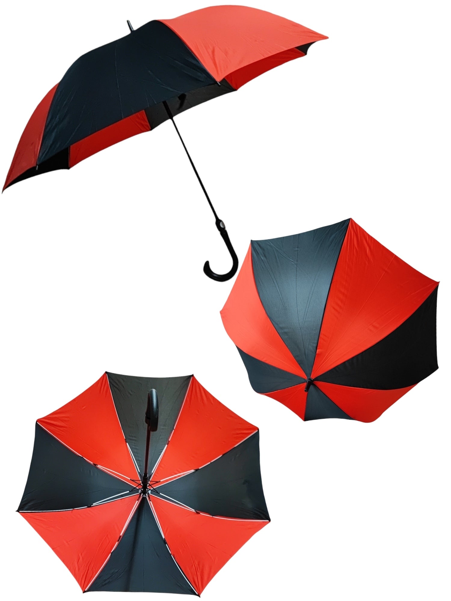 Parapluie long bicolore (x12)