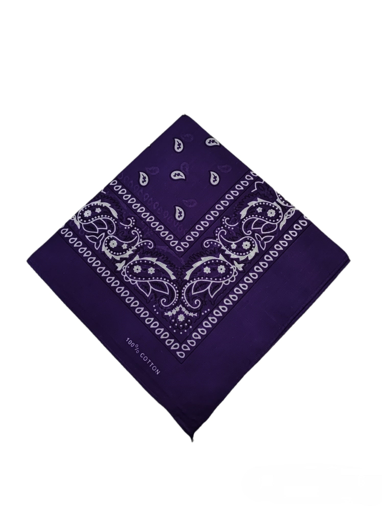 Bandana Carré 100% Coton motif paisley (x12)