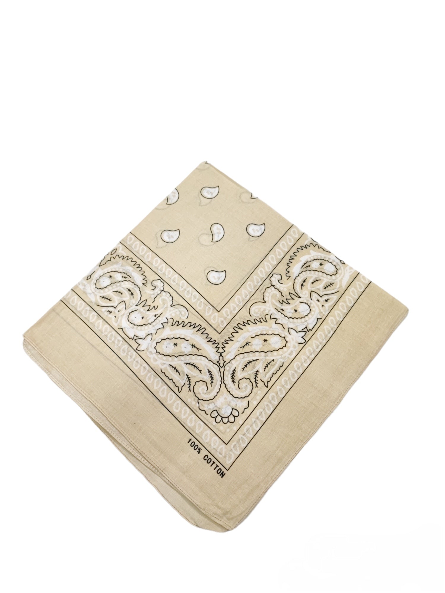 Bandana Carré 100% Coton motif paisley (x12)