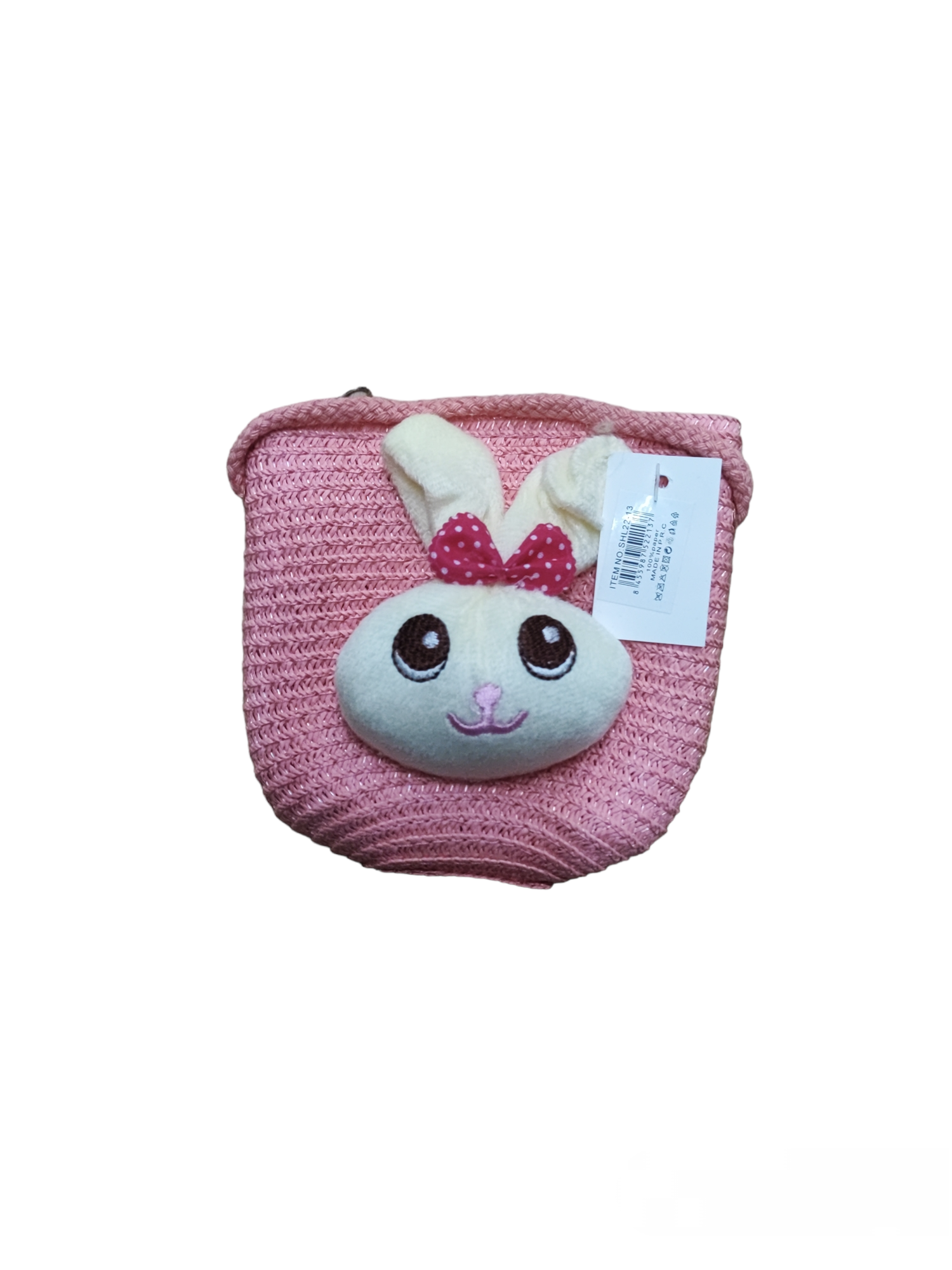 Sac mini paille fille motif lapin (x12)#13