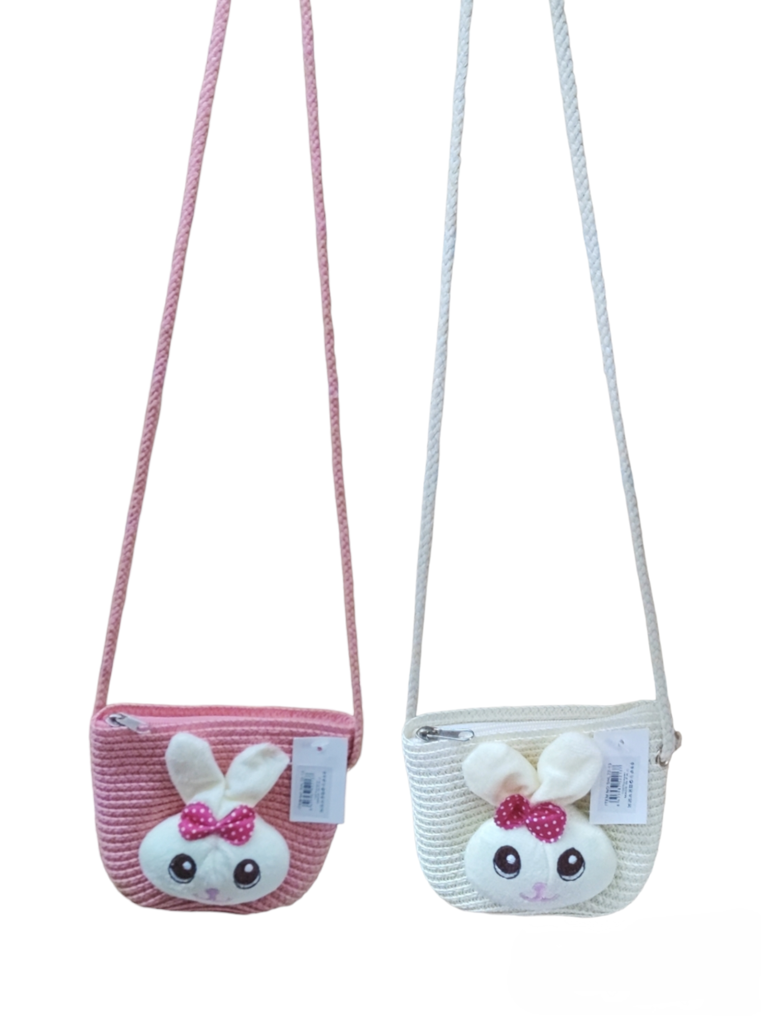 Sac mini paille fille motif lapin (x12)#13