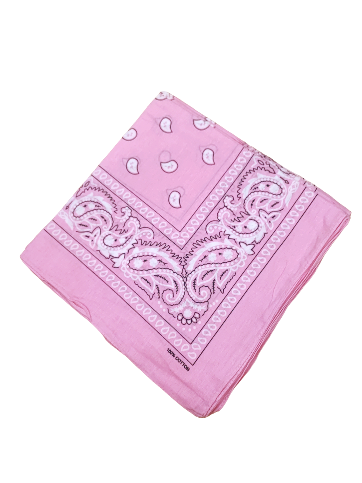 Bandana Carré 100% Coton motif paisley (x12)