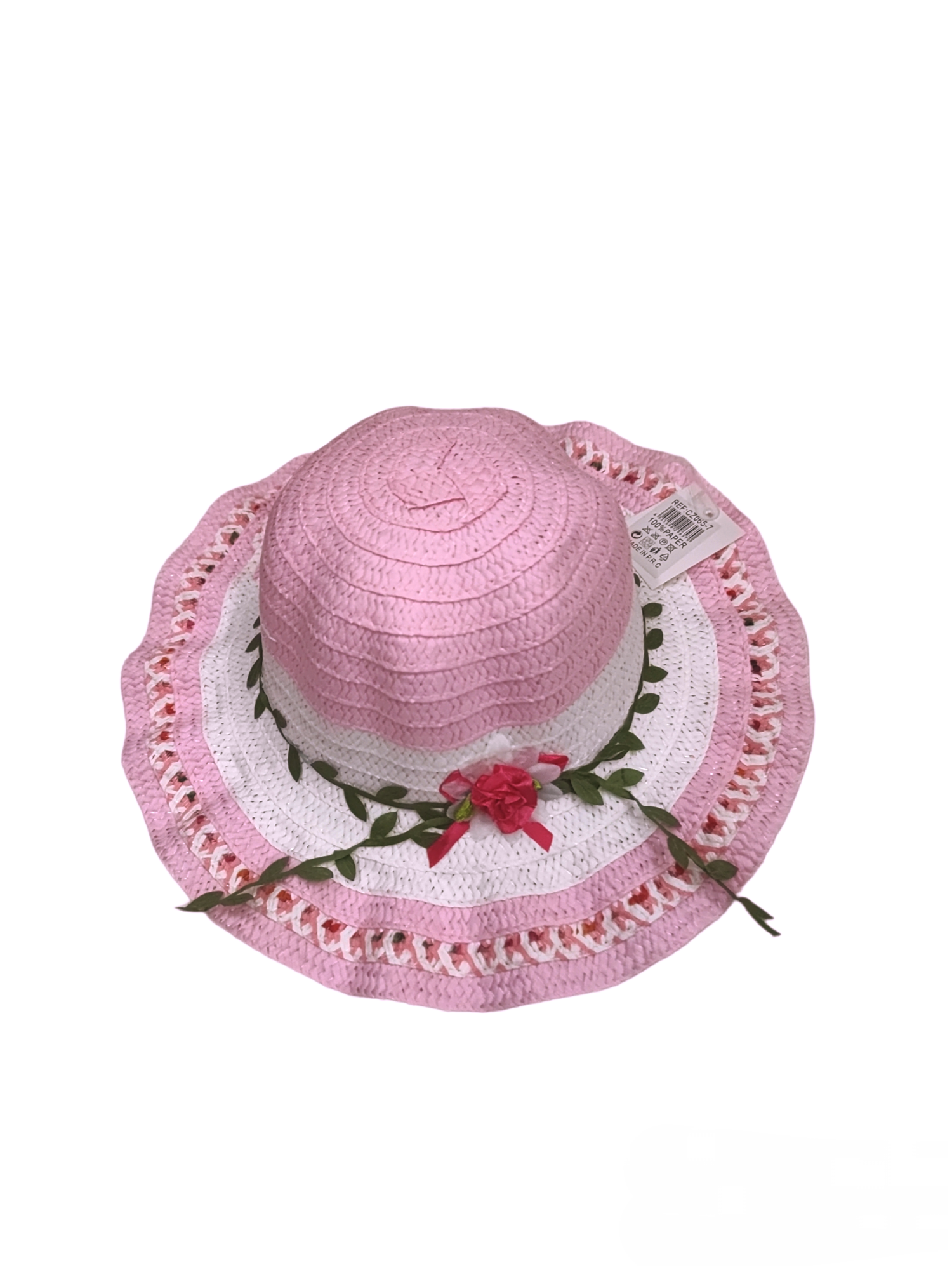 Chapeaux enfant motif fleurs (x12)