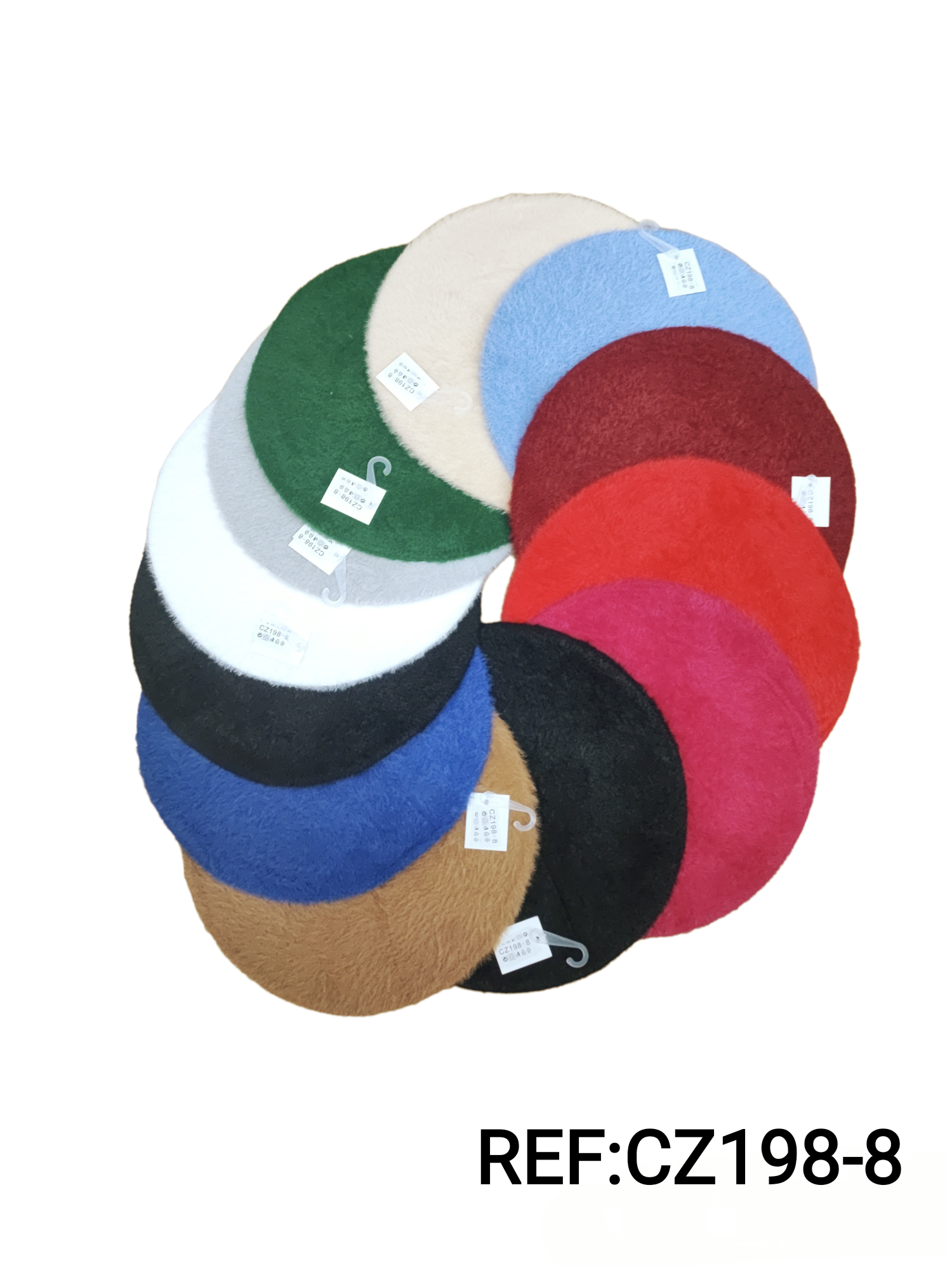 Béret femme chapeau tendance couleurs mélangées (x12) #198