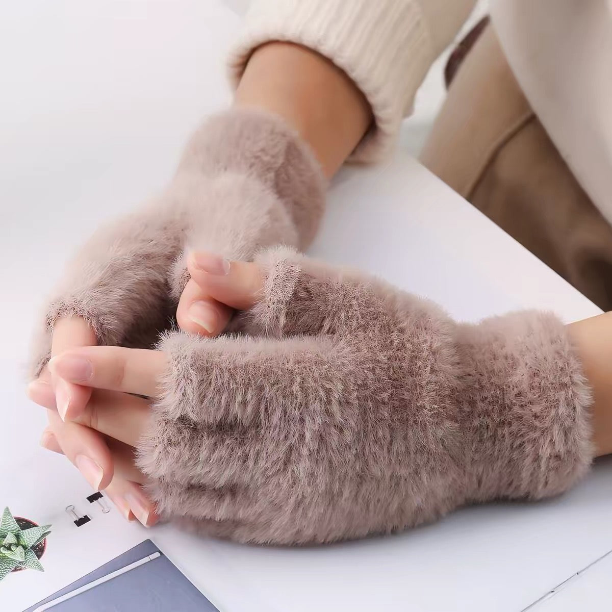 Mitaines douces et chaudes pour l’hiver (x12)