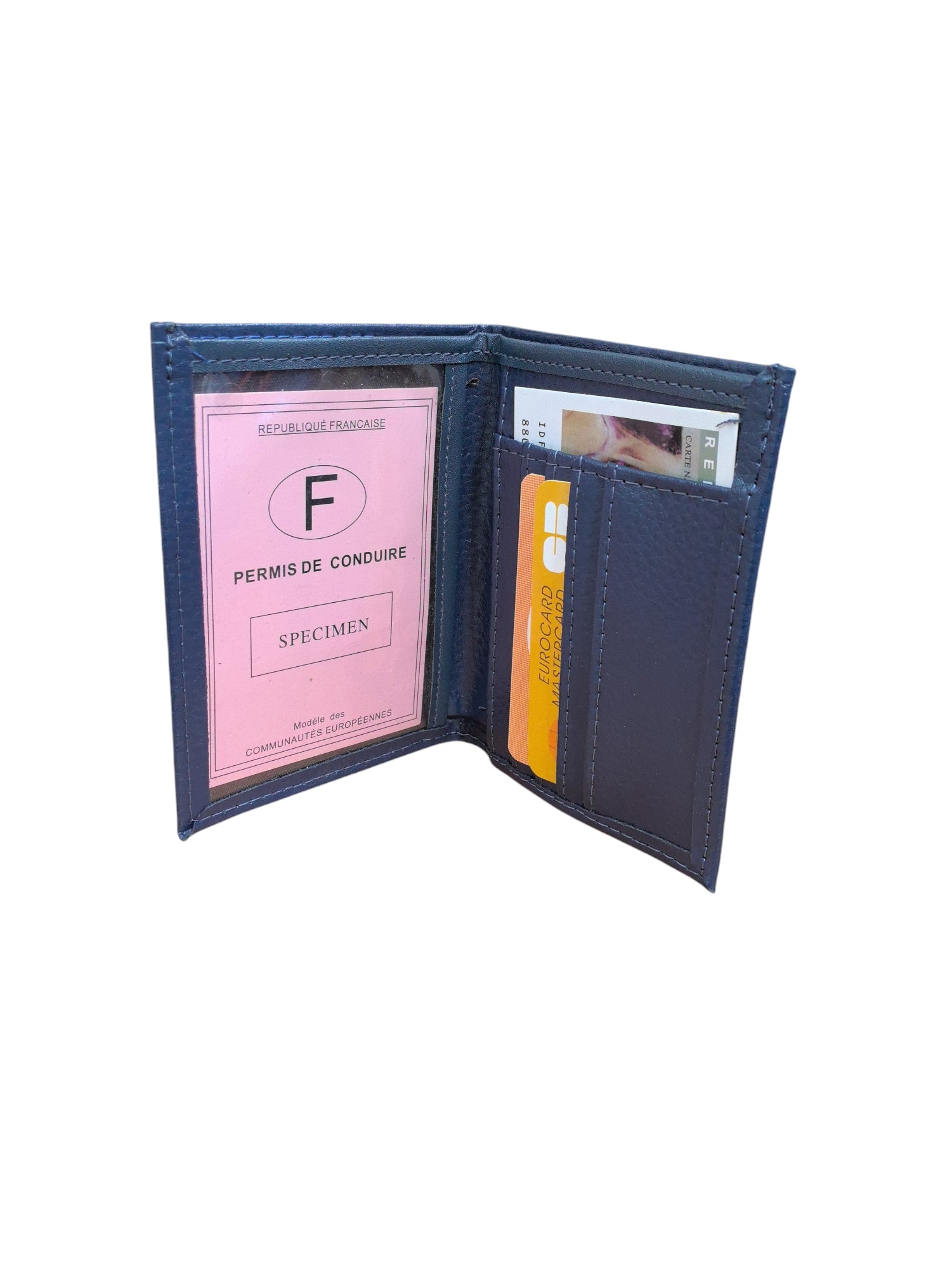 Portefeuille minimaliste Porte-carte Croûte de cuir de vachette (x12)