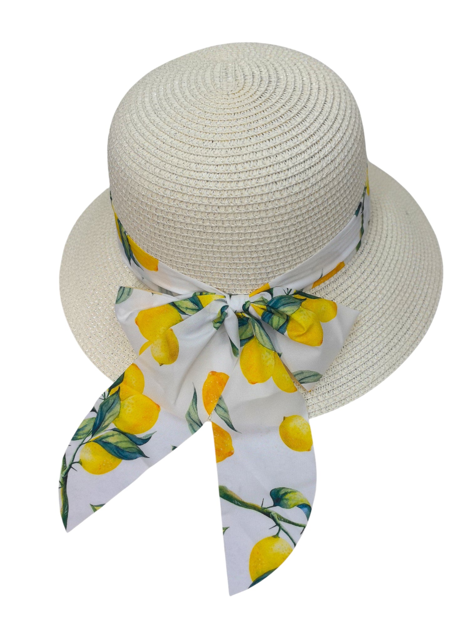 Chapeau capeline ruban citron(x12)#03