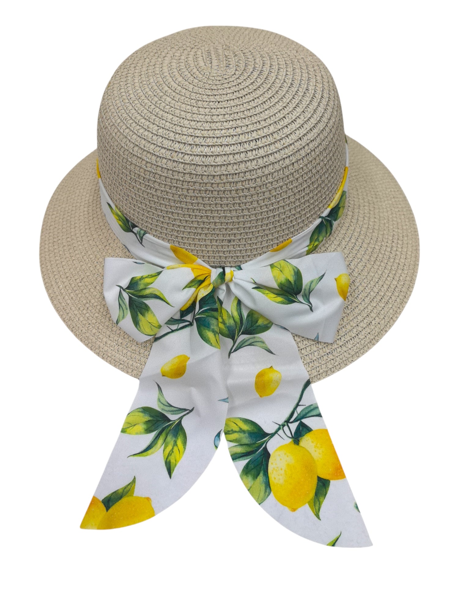 Chapeau capeline ruban citron(x12)#03
