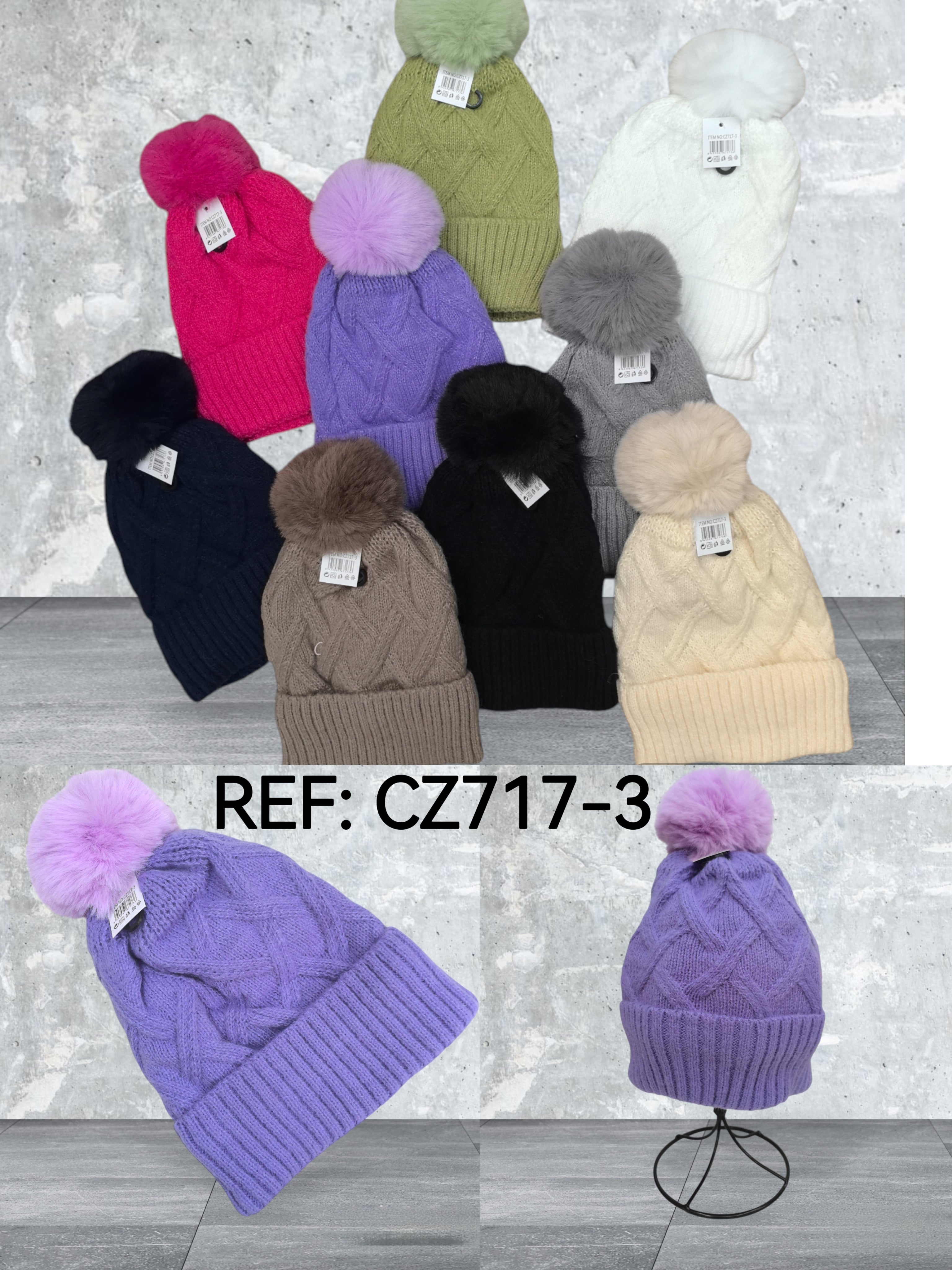 bonnet femme tricoté (x12)#3