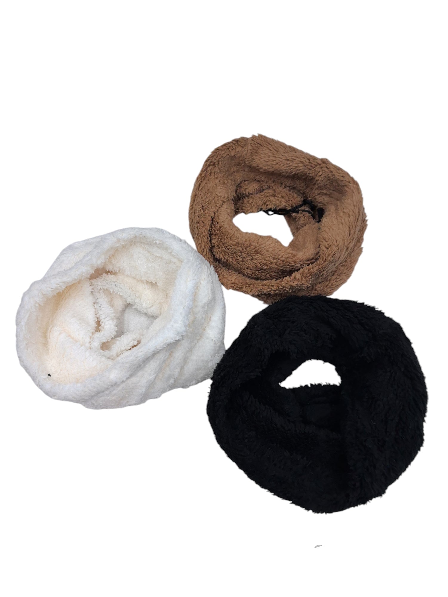 Snood 2-en-1 tour de cou bonnet HOMME-FEMME moumoute (x12)