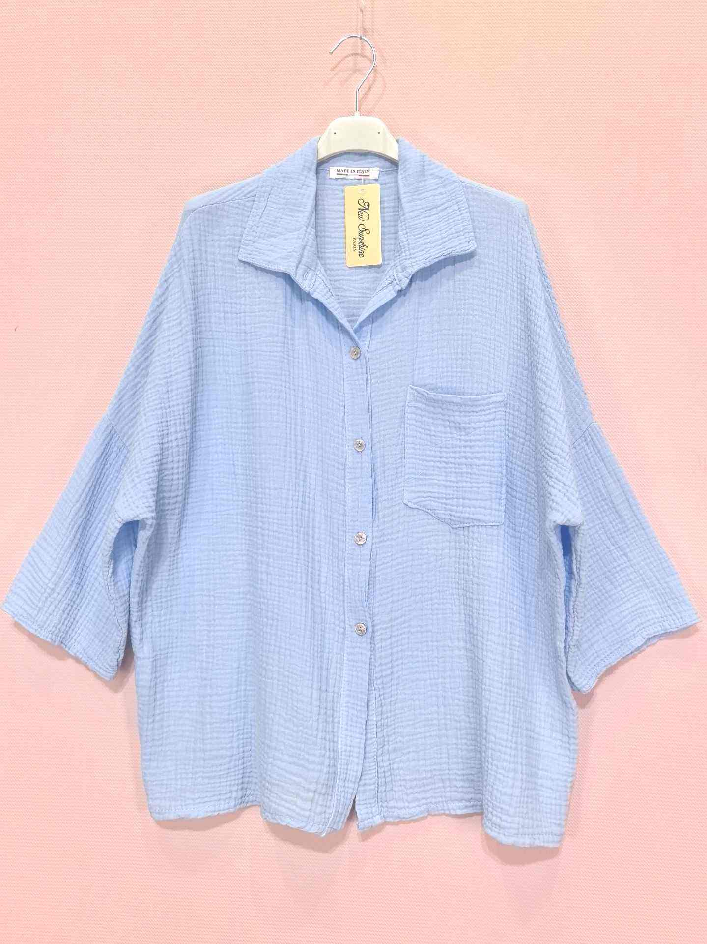 Chemise En Gaze De Cotton
Manches Trois Quarts (X6)