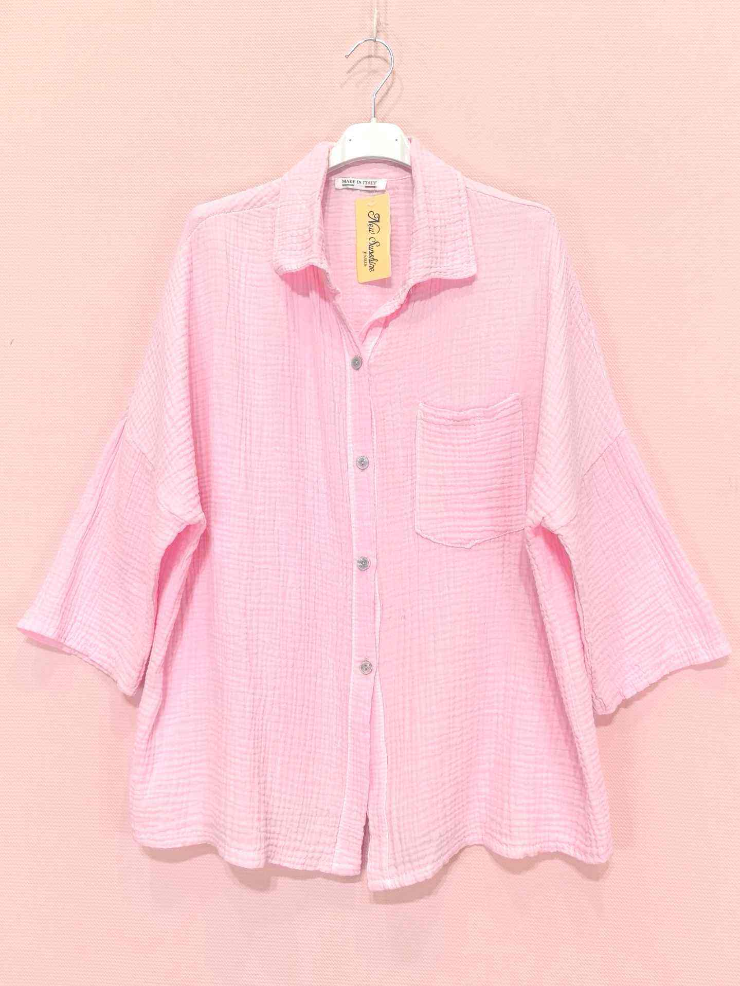 Chemise En Gaze De Cotton
Manches Trois Quarts (X6)