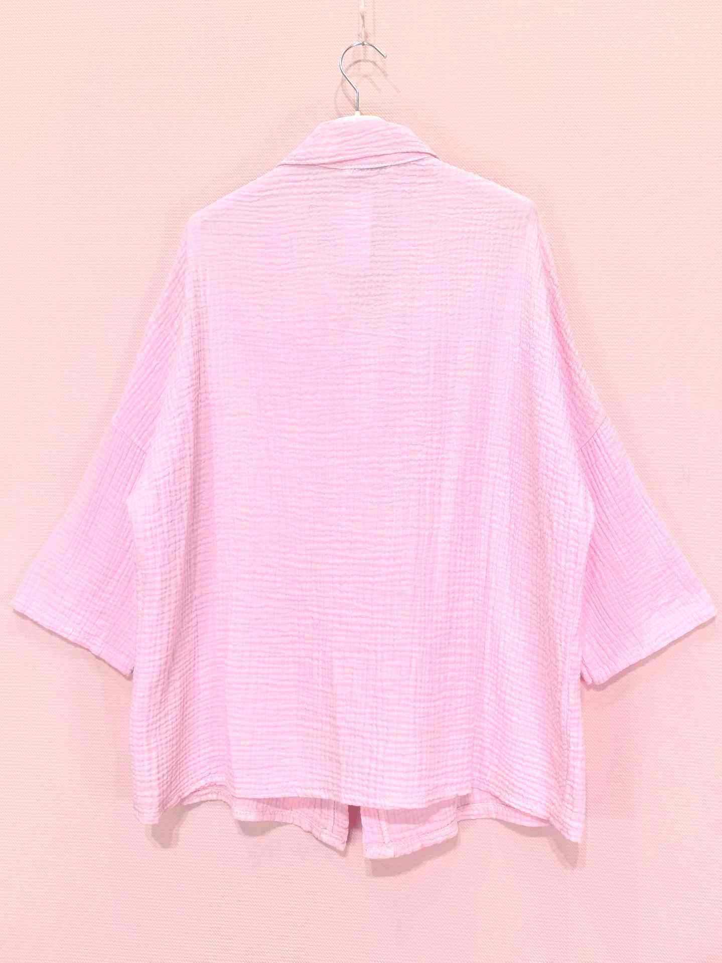 Chemise En Gaze De Cotton
Manches Trois Quarts (X6)