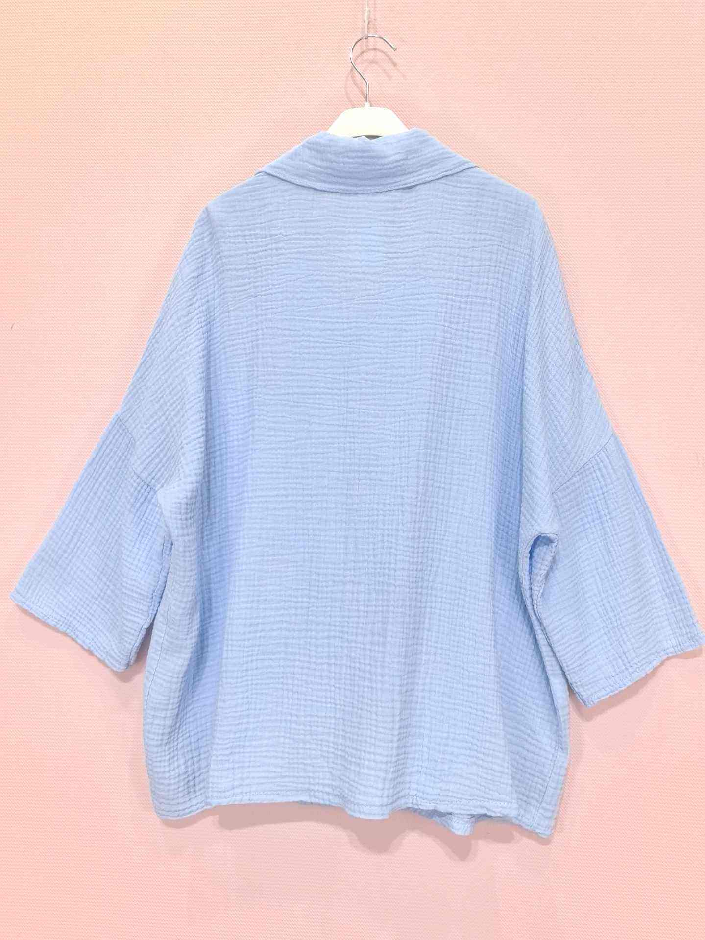 Chemise En Gaze De Cotton
Manches Trois Quarts (X6)