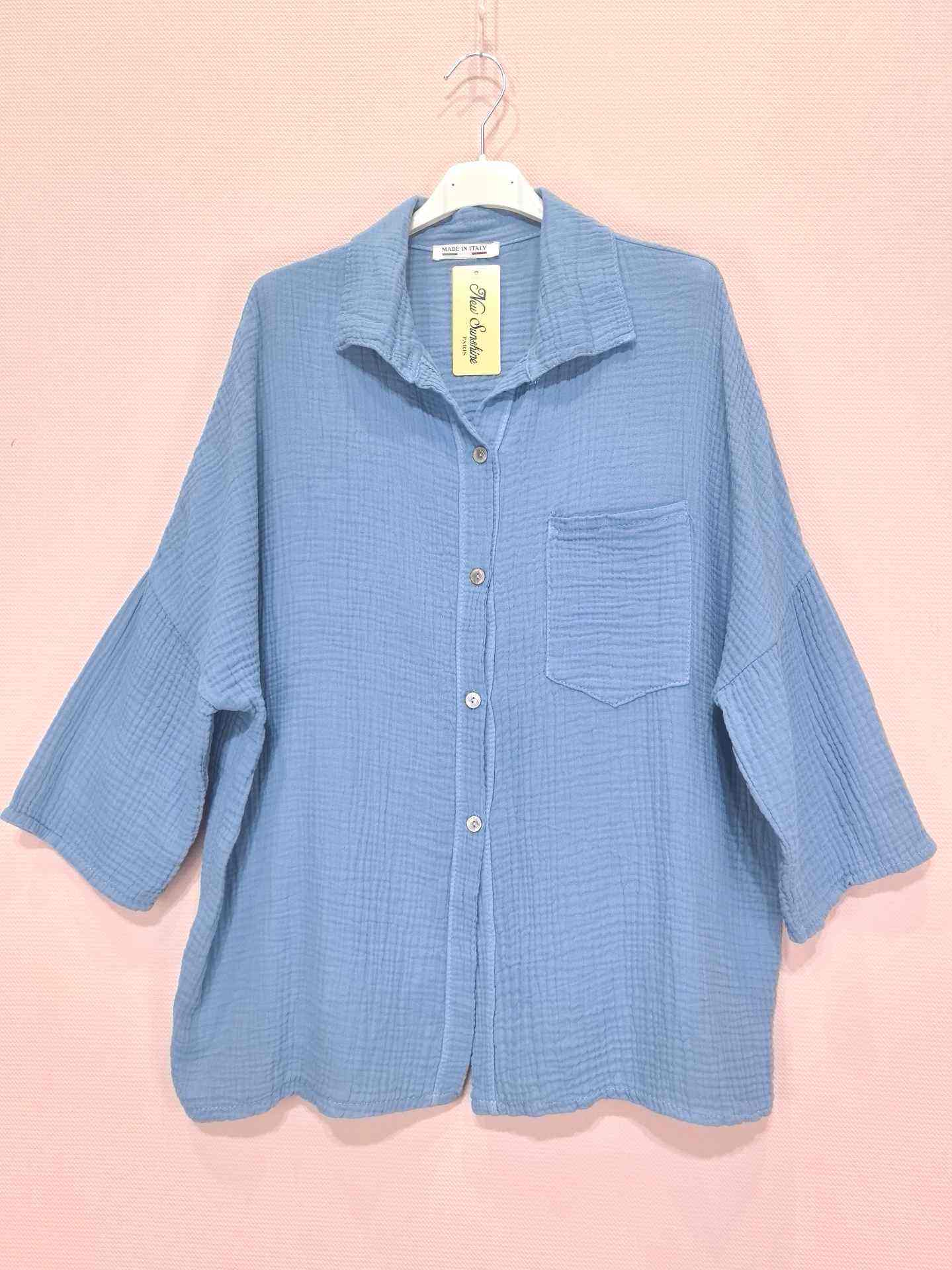 Chemise En Gaze De Cotton
Manches Trois Quarts (X6)