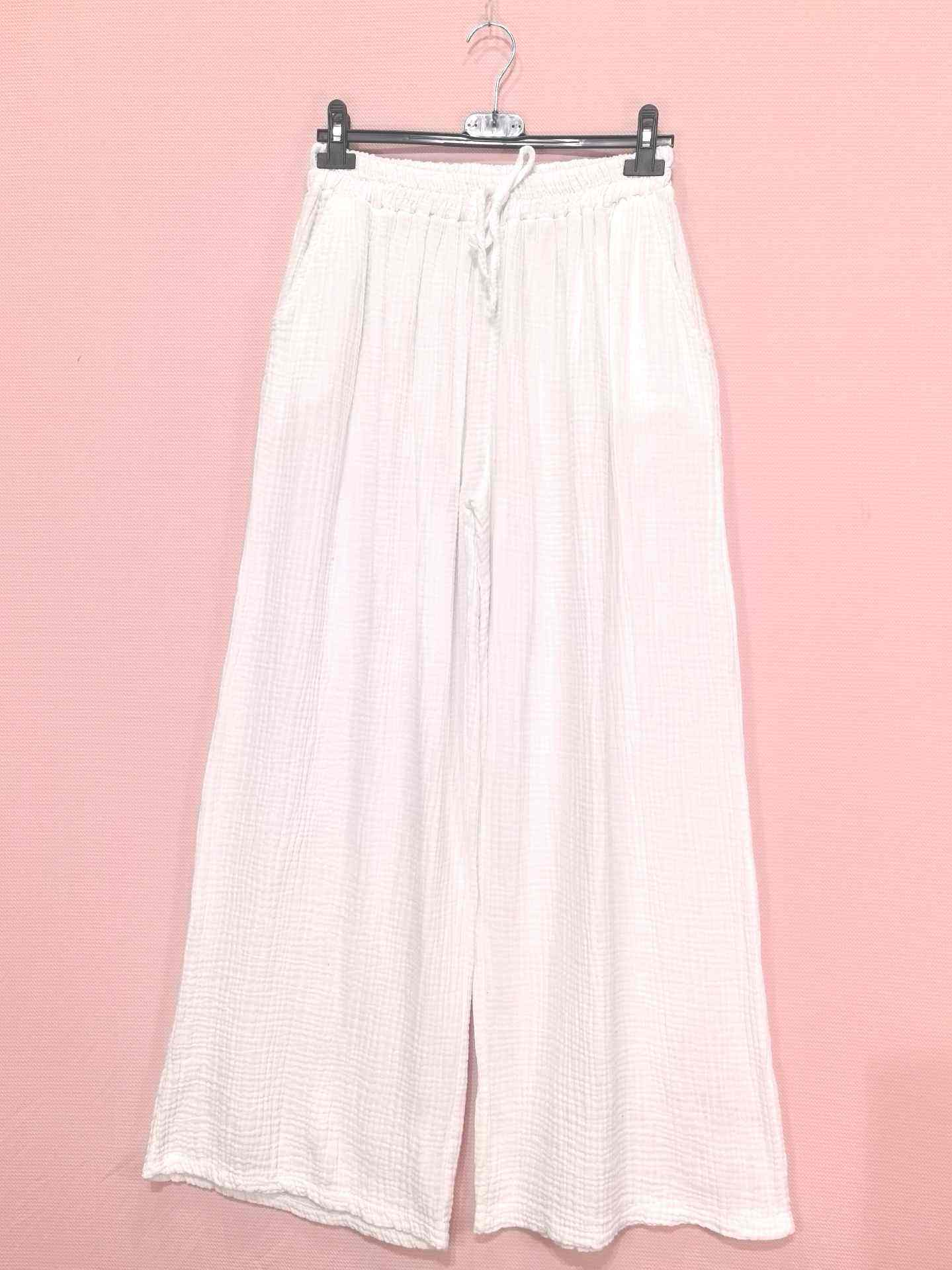 PANTALON EN GAZE DE COTTON (X8)