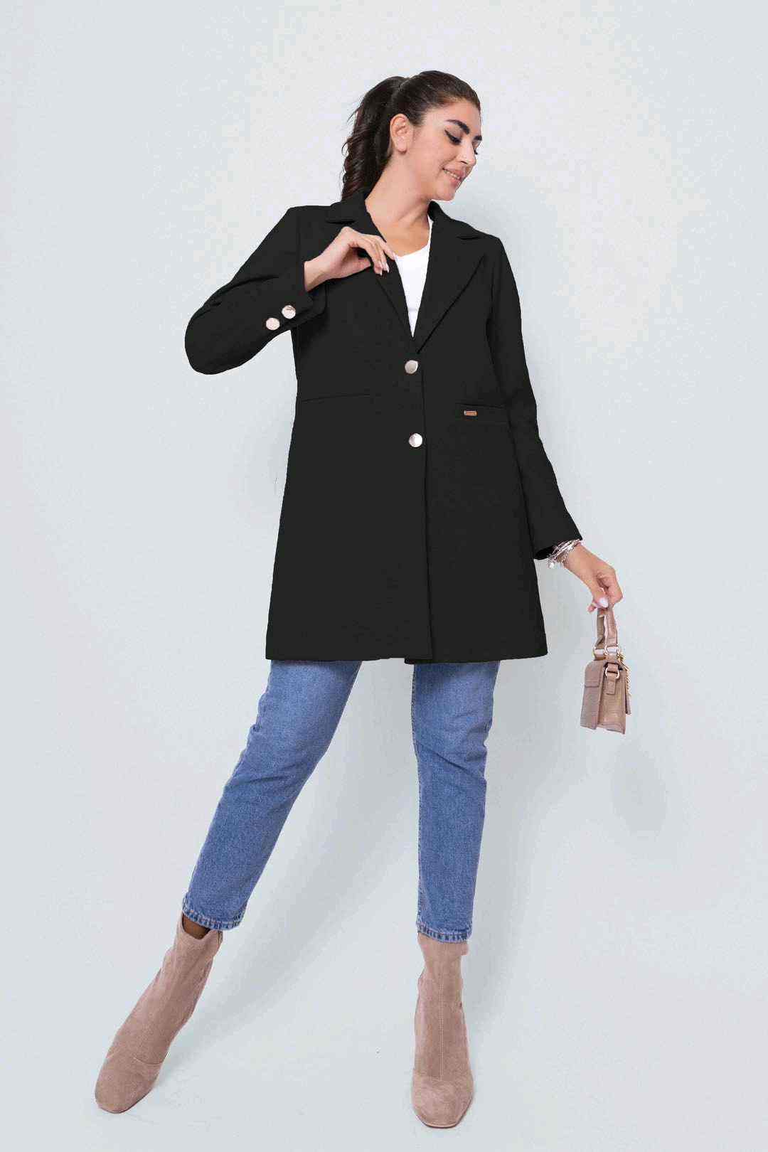 Manteau avec deux boutons (x3)