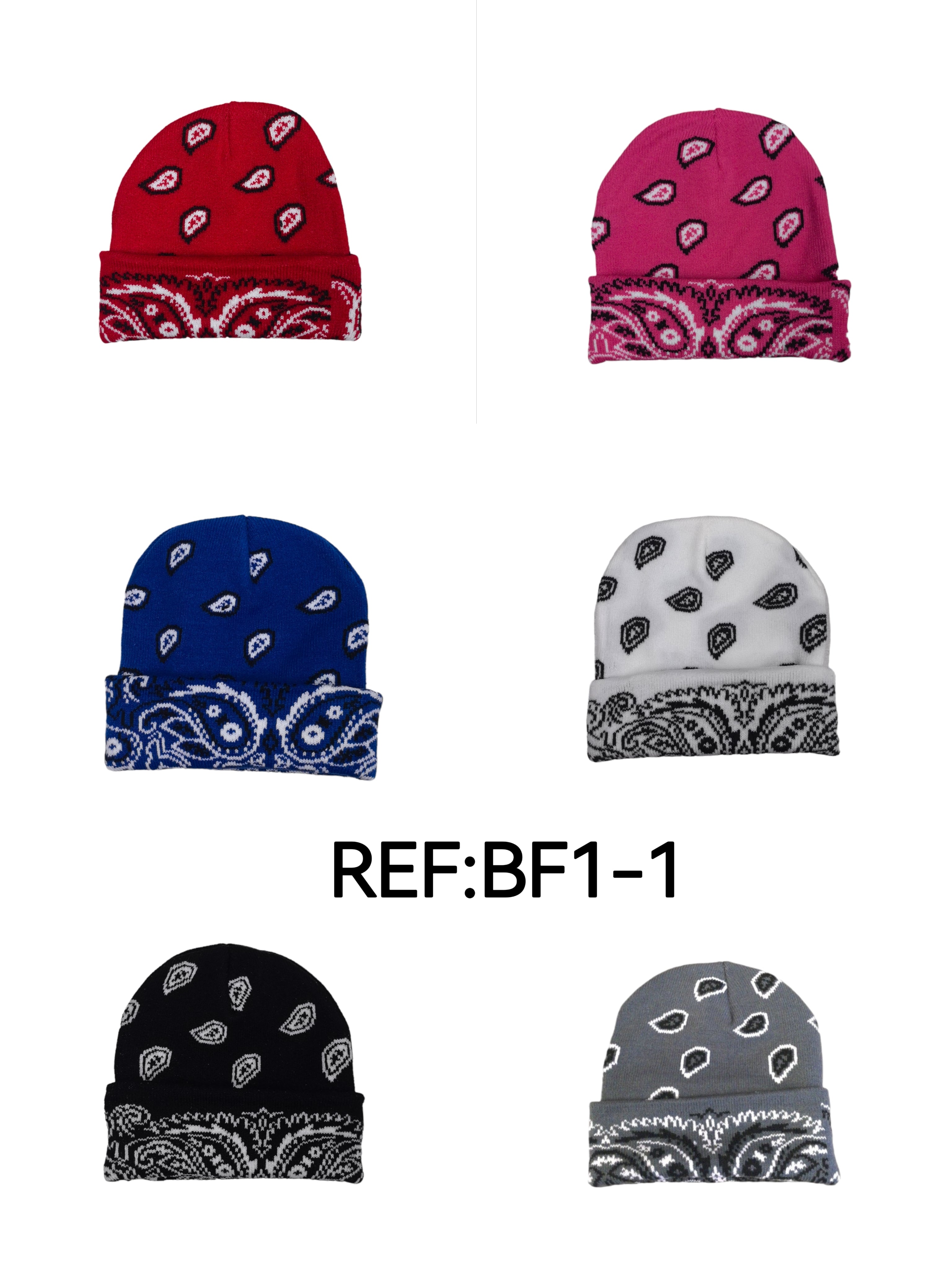 Bonnet enfant motif paisley Bandana (x12)