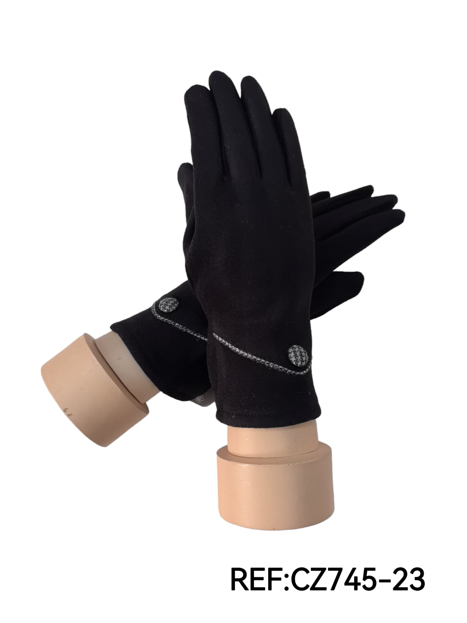 Gants Femme tactiles motif boutons (x12)#23