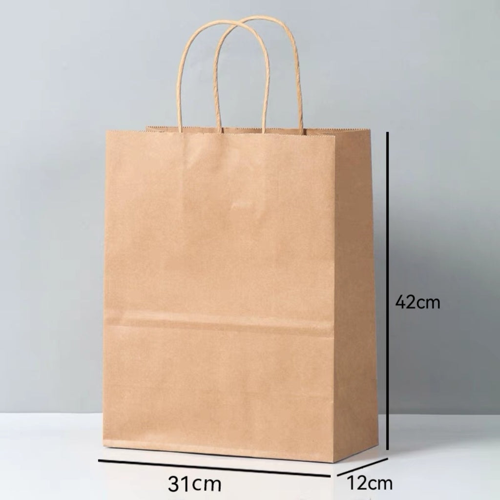 LOT DE 120-Sacs papier kraft /26*12*32cm (couleurs mélangées)