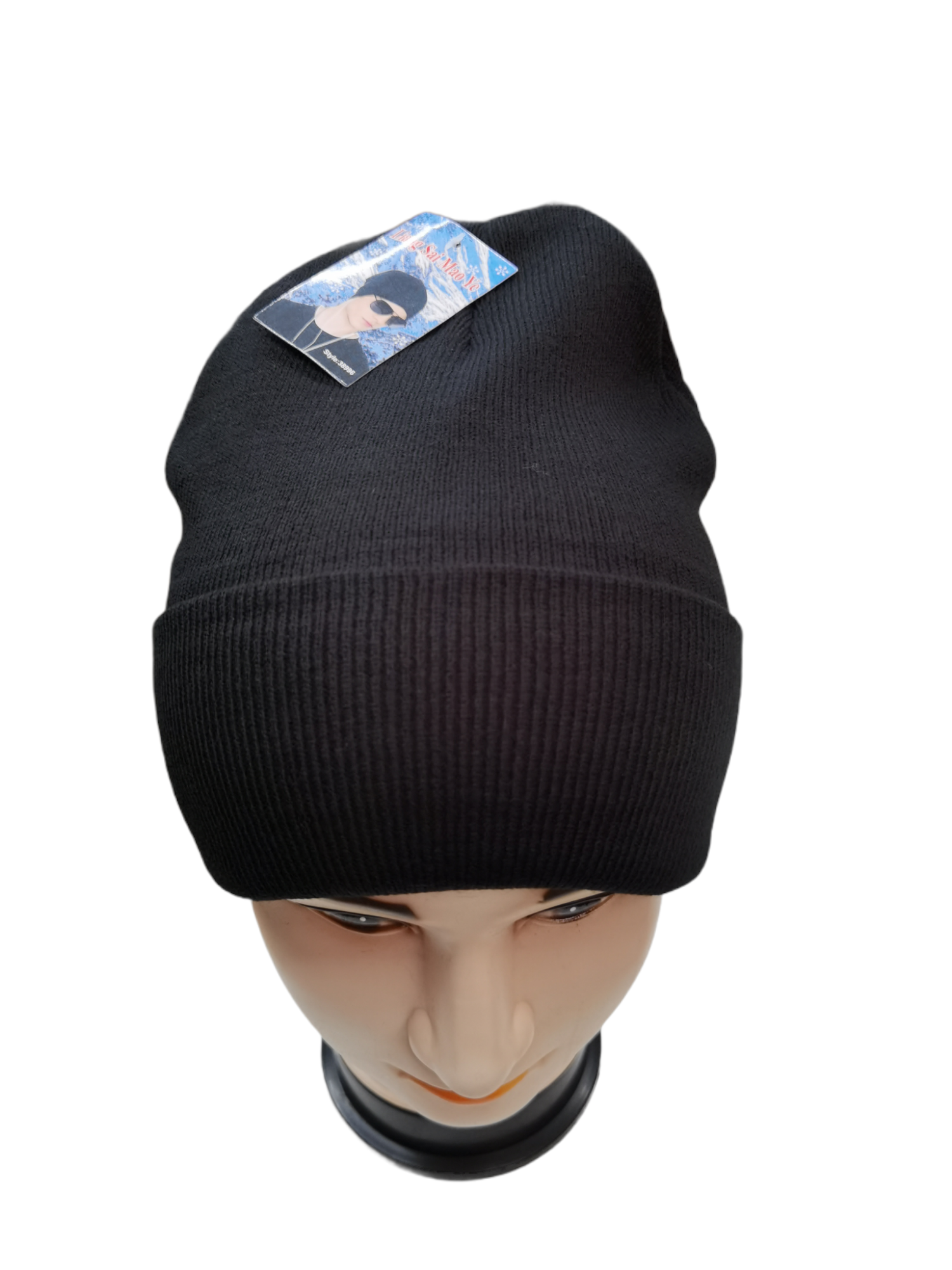 Bonnet noir simple (x12)