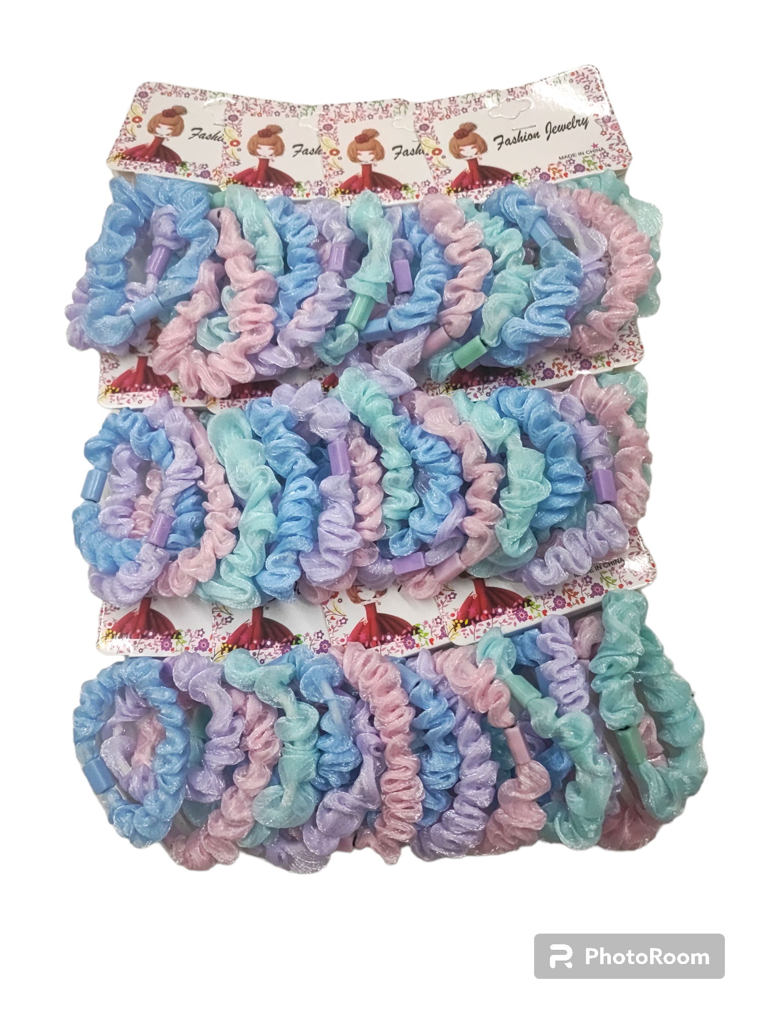 Chouchou Scrunchie  élastique froufrou   (x12)#3