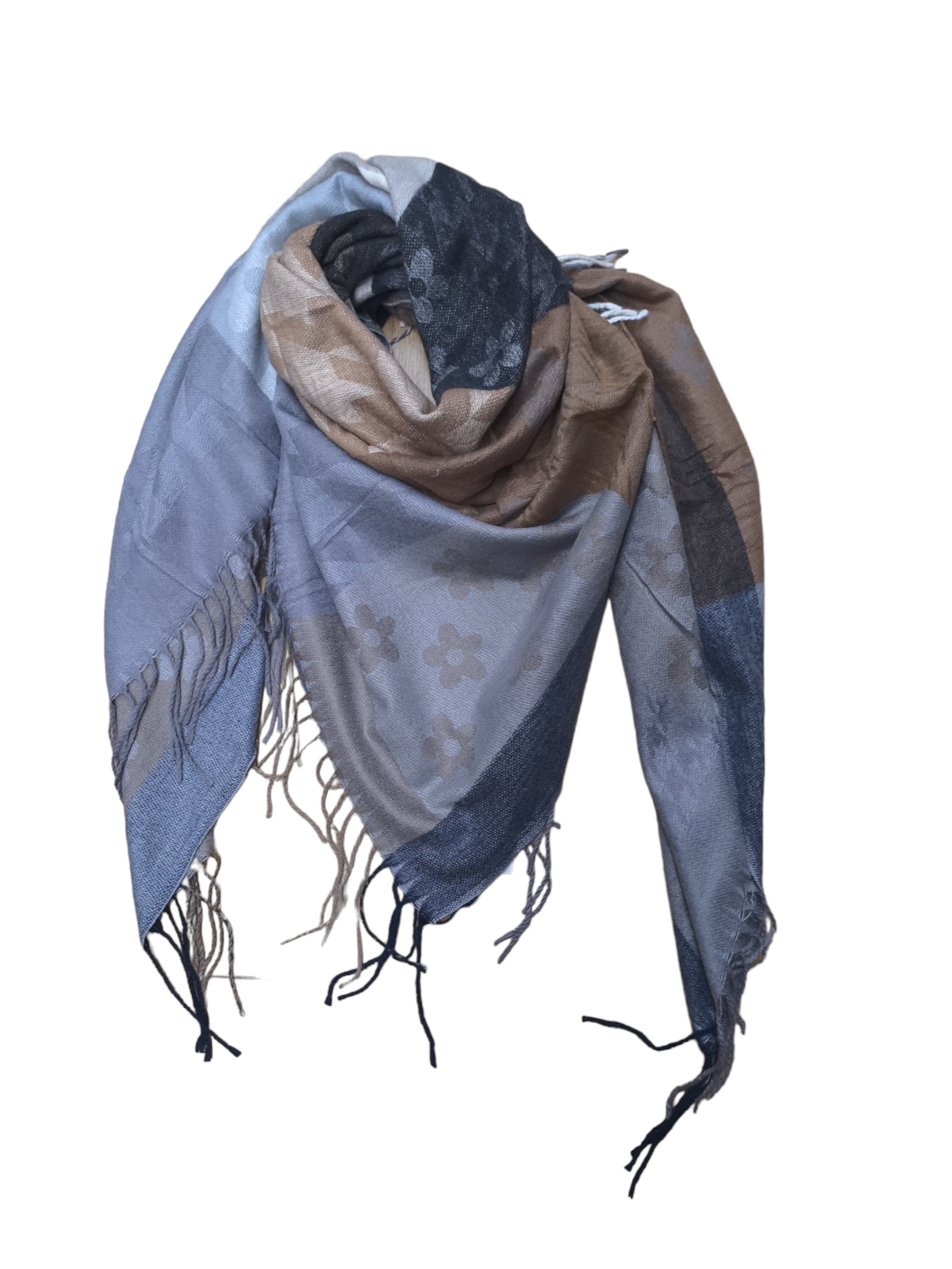 Écharpe châle motif fleur (x10)#35