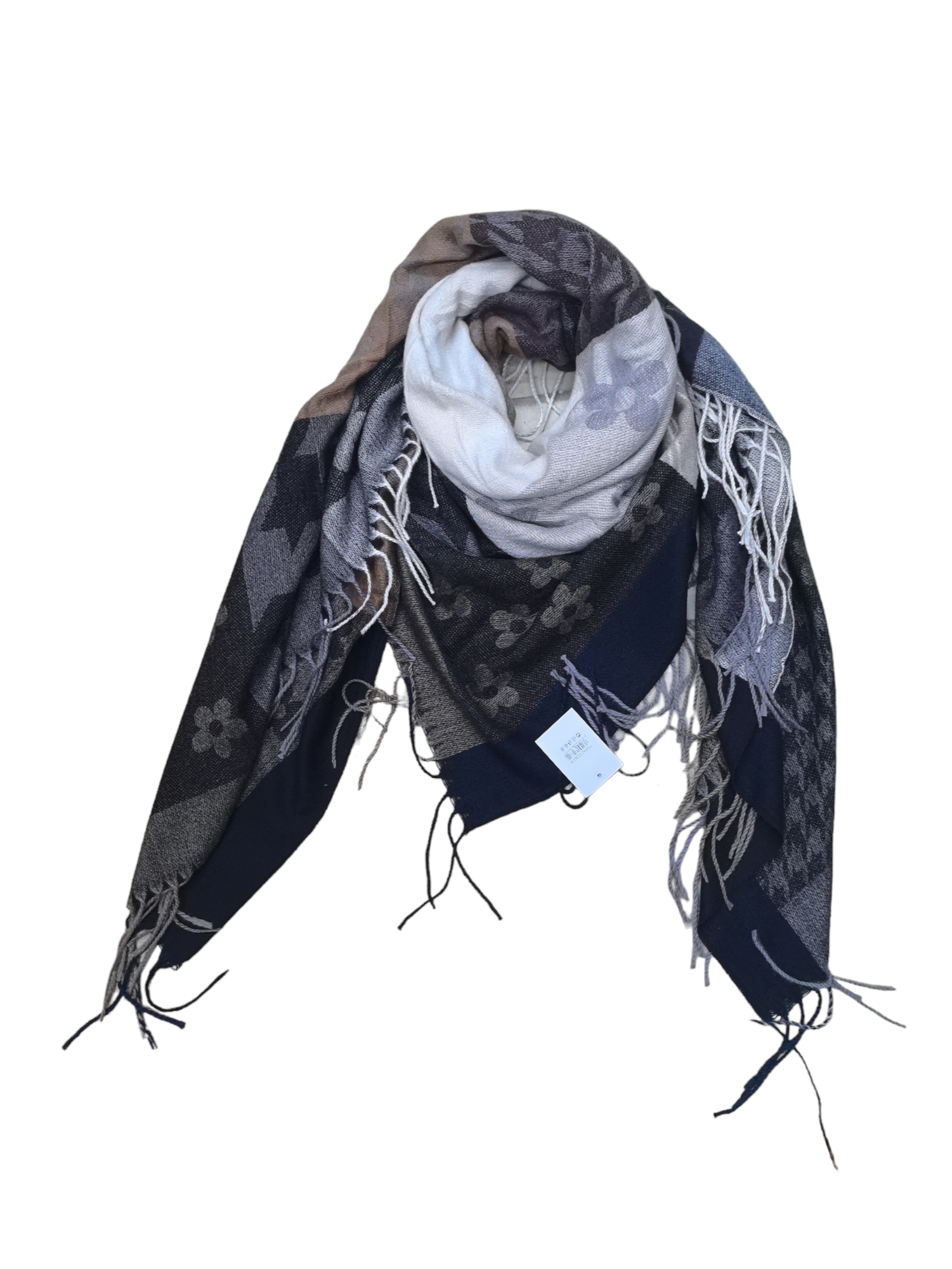 Écharpe châle motif fleur (x10)#35