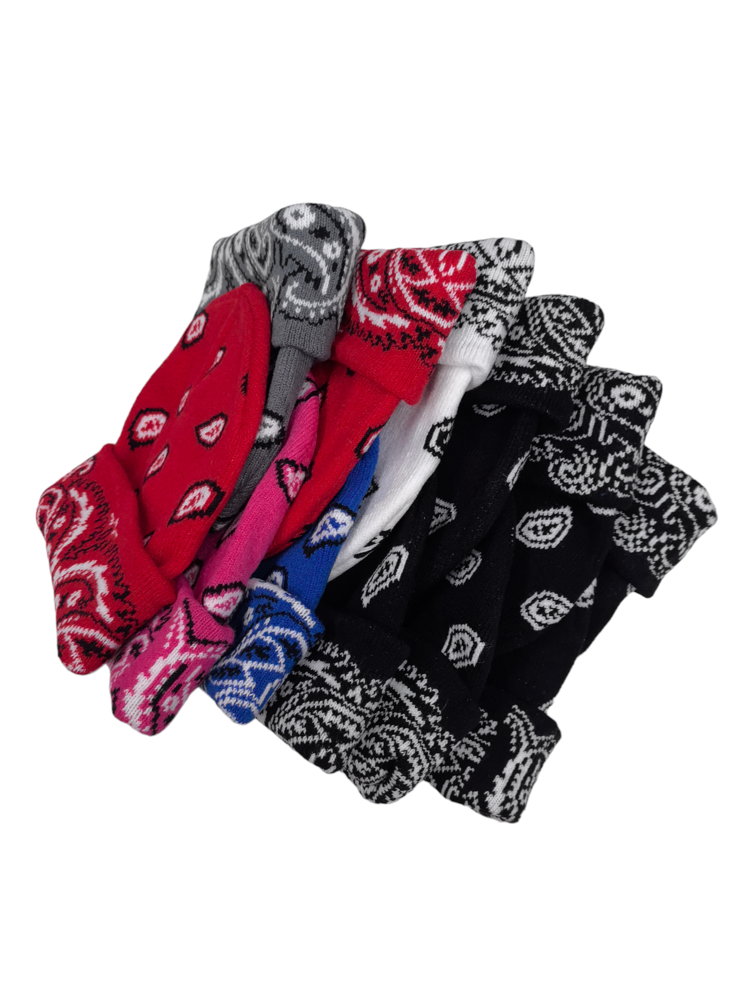 Bonnet enfant motif paisley Bandana (x12)